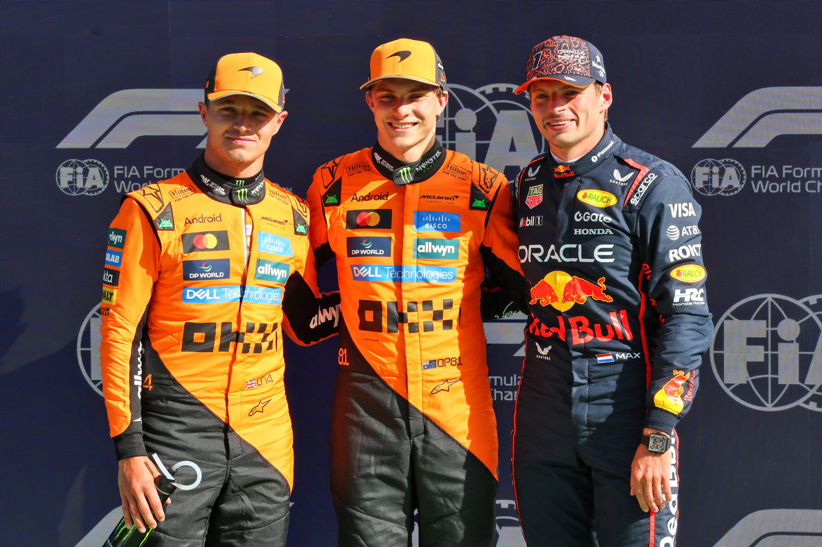 Verstappen has closed in on the McLaren pair 