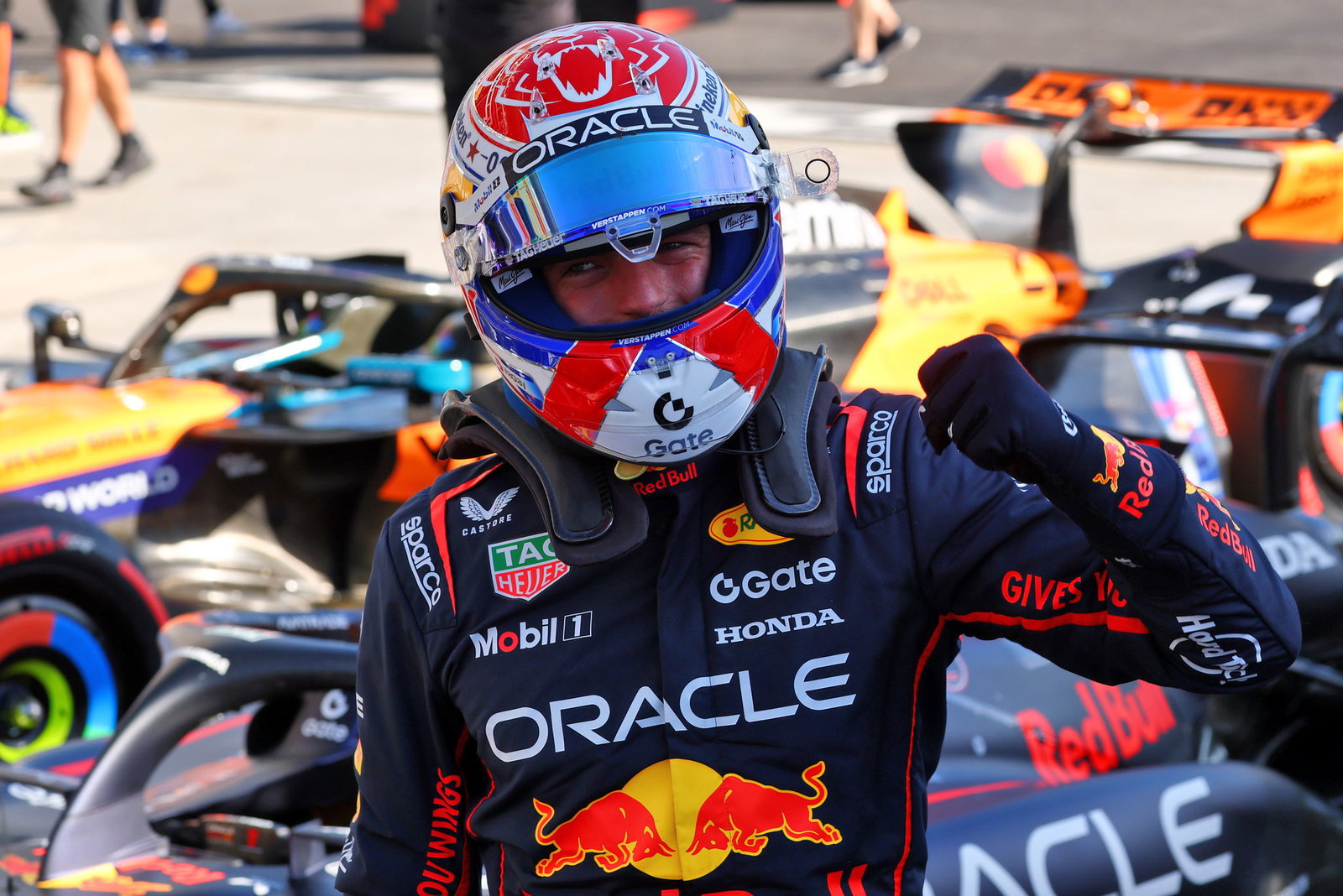 Verstappen celebrates his 45th F1 pole