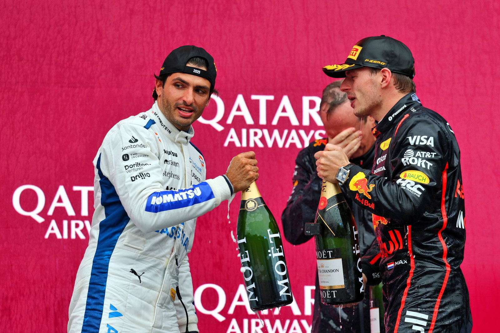 Carlos Sainz and Max Verstappen