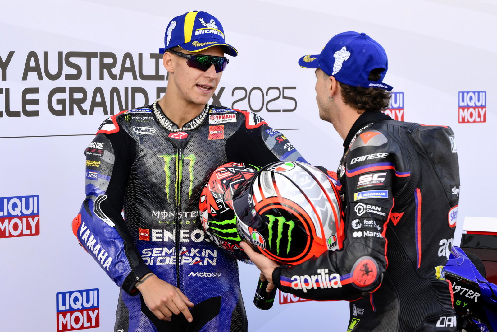 Fabio Quartararo, Marco Bezzecchi, 2025 Australian MotoGP qualifying