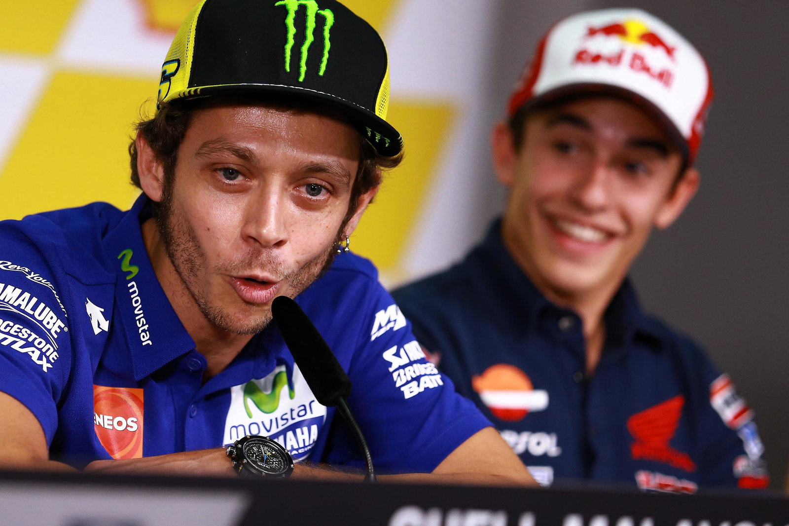 Valentino Rossi, Marc Marquez, 2015 Malaysian MotoGP press conference