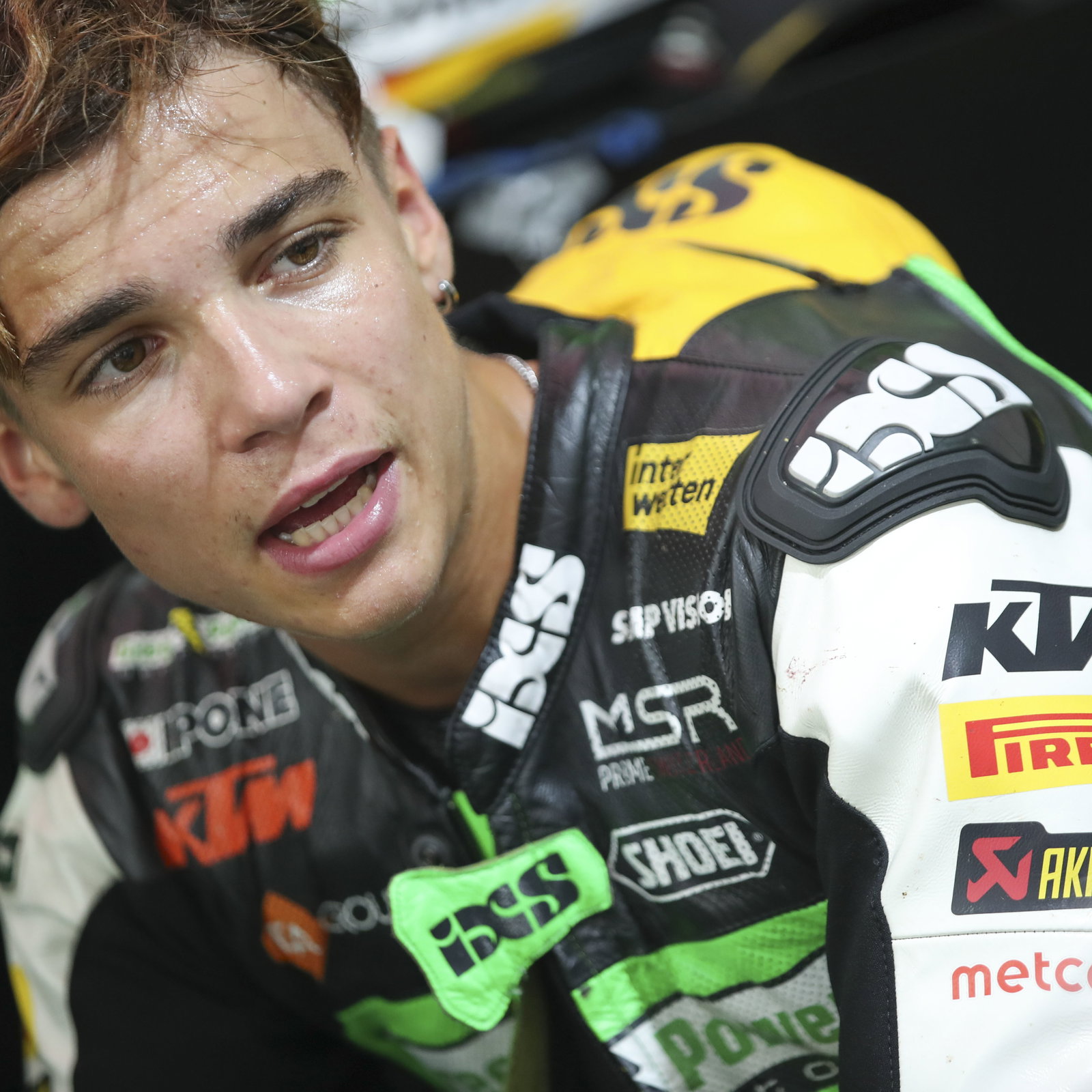 Noah Dettwiler, 2025 Moto3 Austrian Grand Prix, pit box. Credit: Gold and Goose.