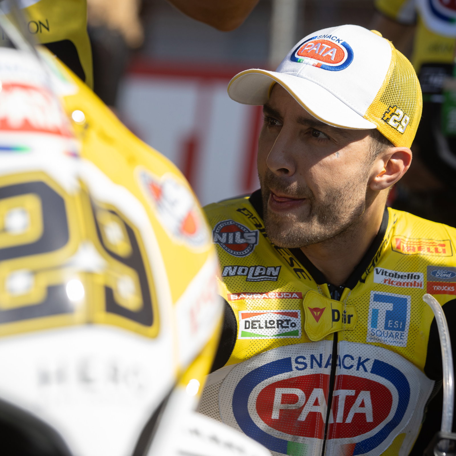 Andrea Iannone, 2025 Estoril WorldSBK, grid. Credit: Gold and Goose.