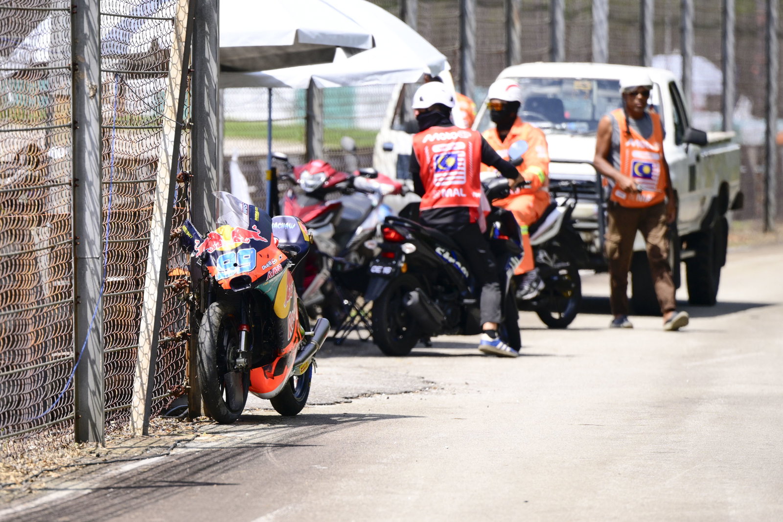 Moto3 accident at the 2025 Malaysian Grand Prix