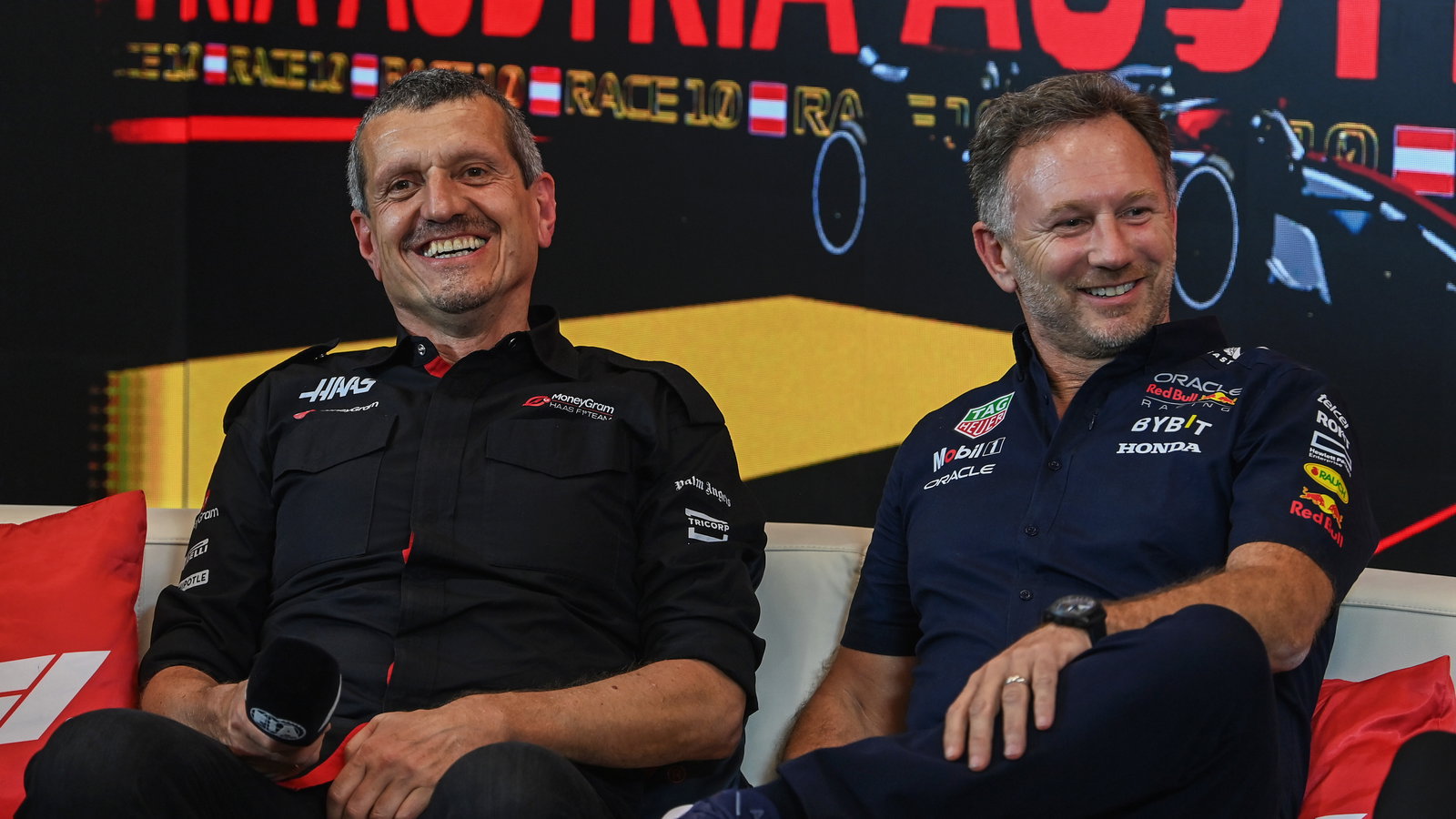 Guenther Steiner and Christian Horner