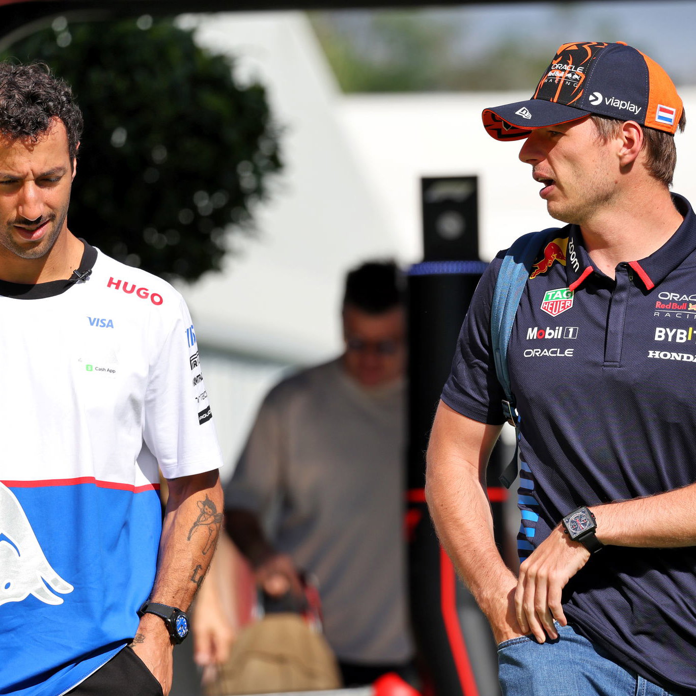 Daniel Ricciardo and Max Verstappen
