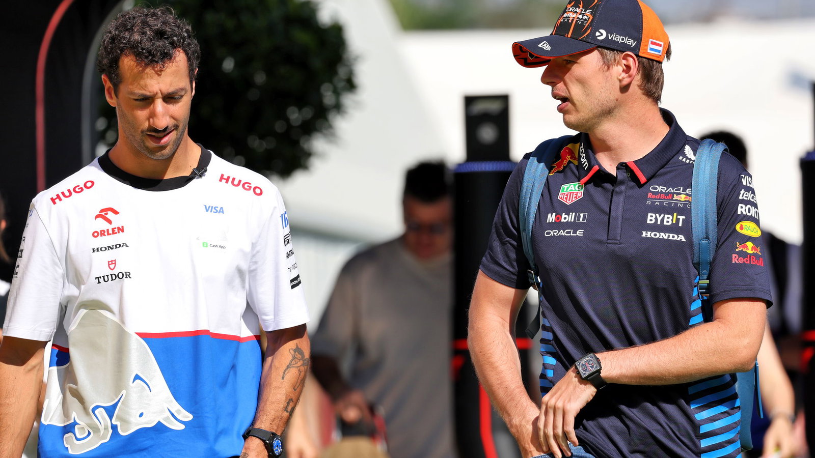 Daniel Ricciardo and Max Verstappen