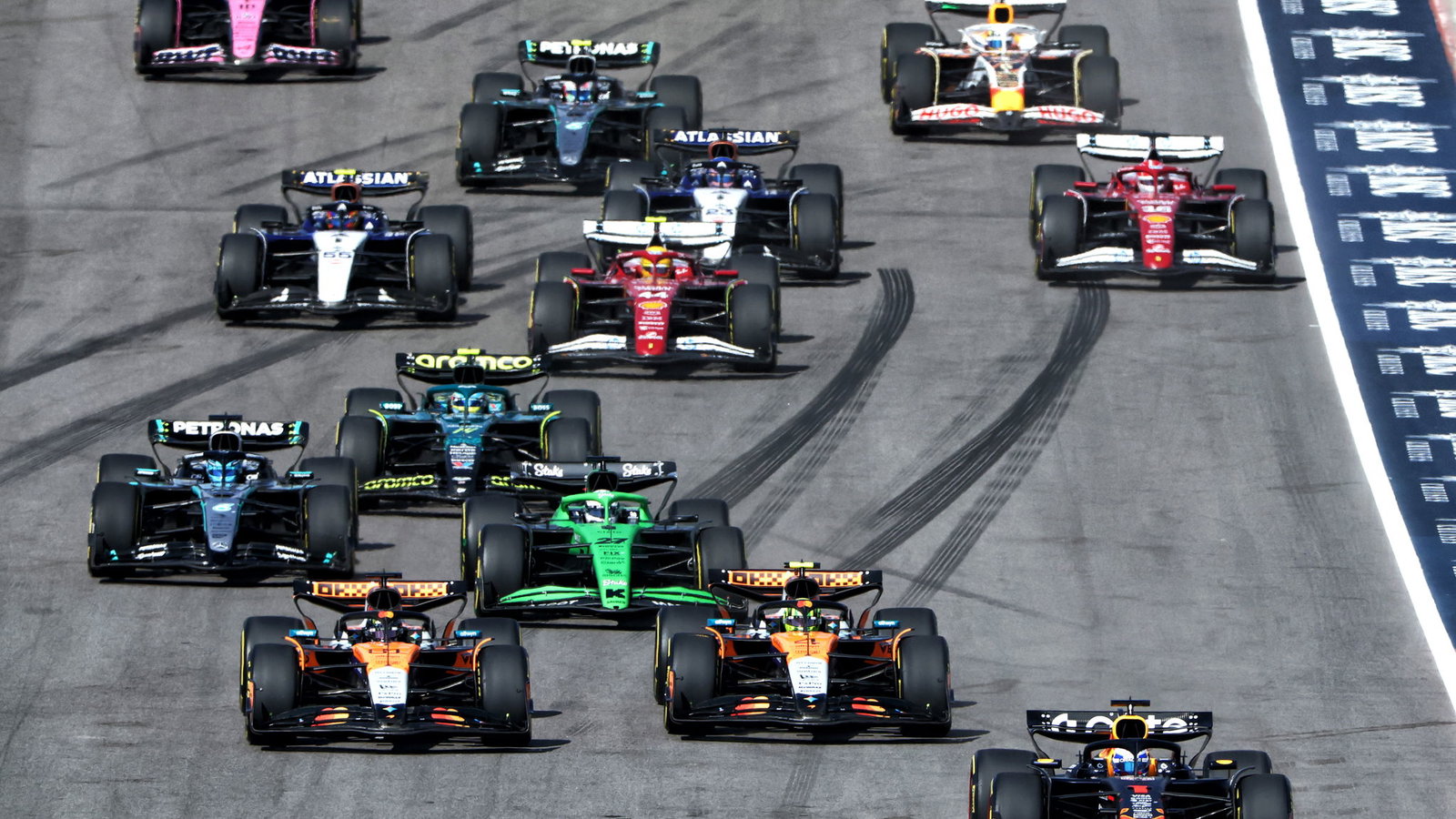 Start of the US GP sprint