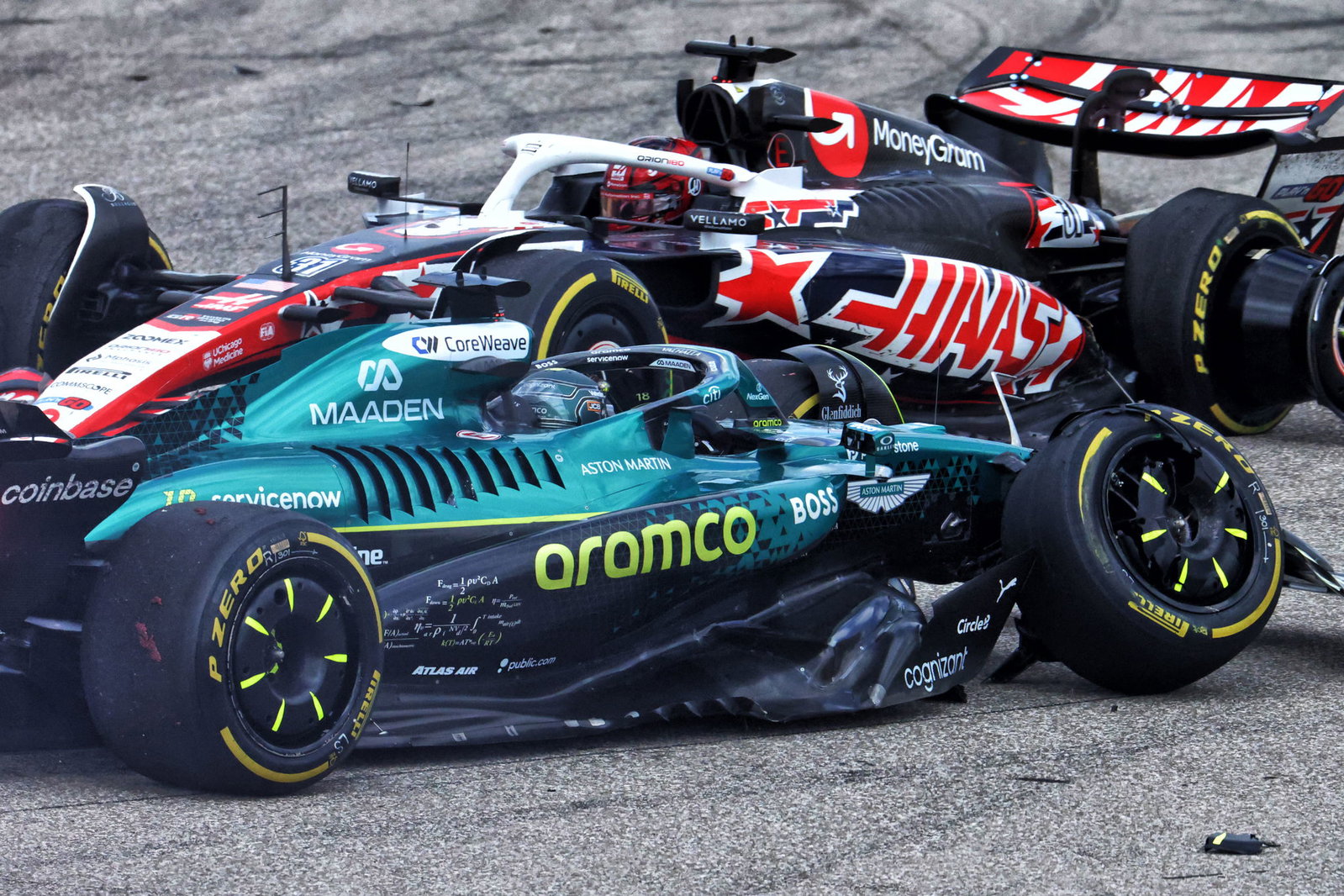 Stroll and Ocon came to blows in the sprint