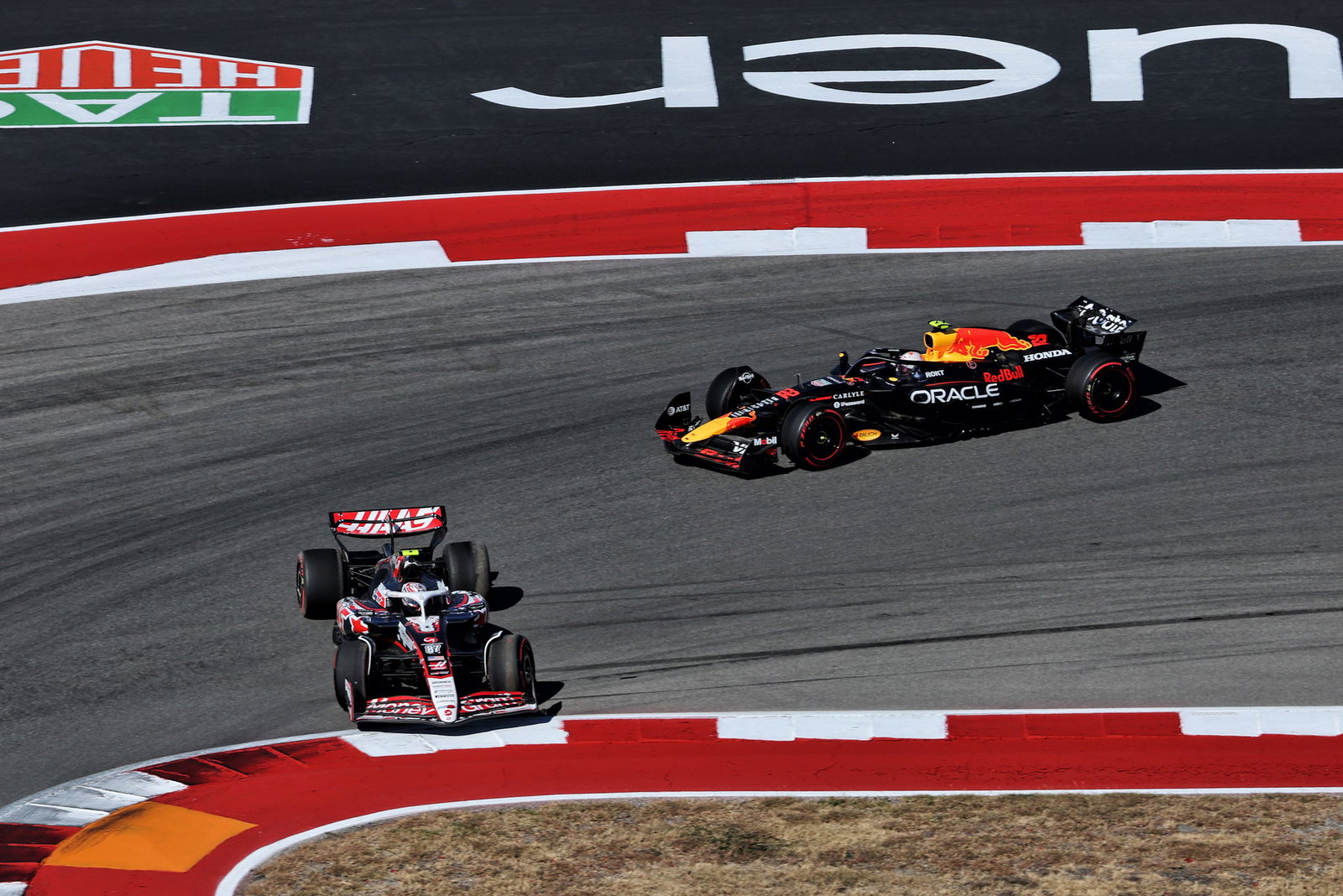 Ollie Bearman and Max Verstappen 