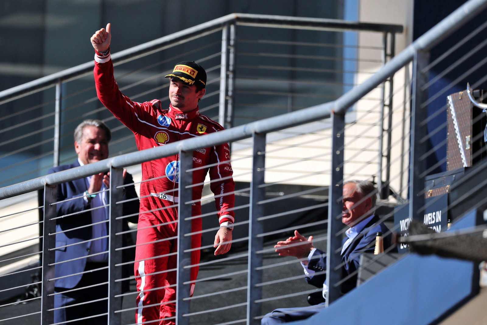 Leclerc stood on the podium for the sixth time in 2025