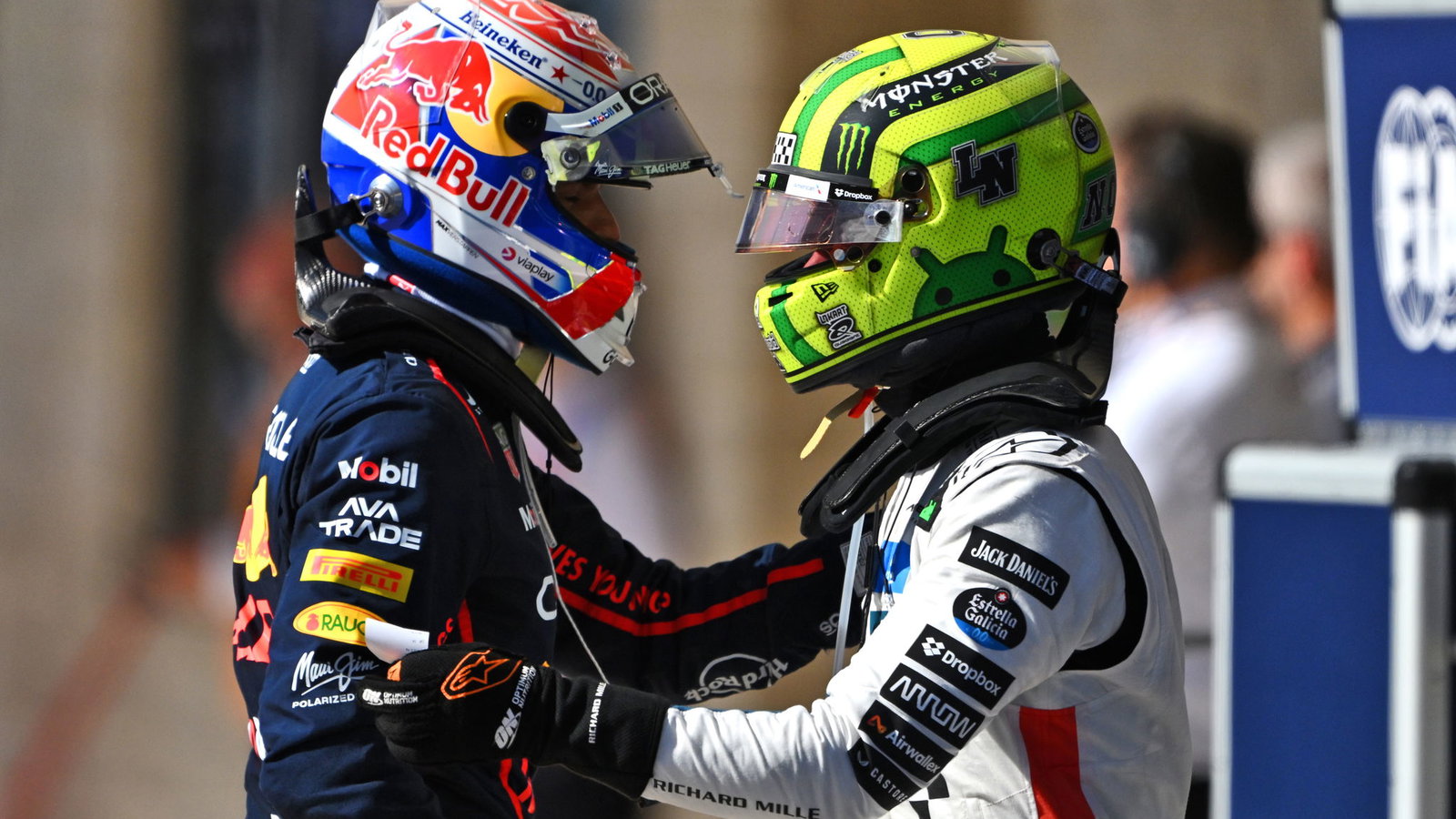 Max Verstappen and Lando Norris 
