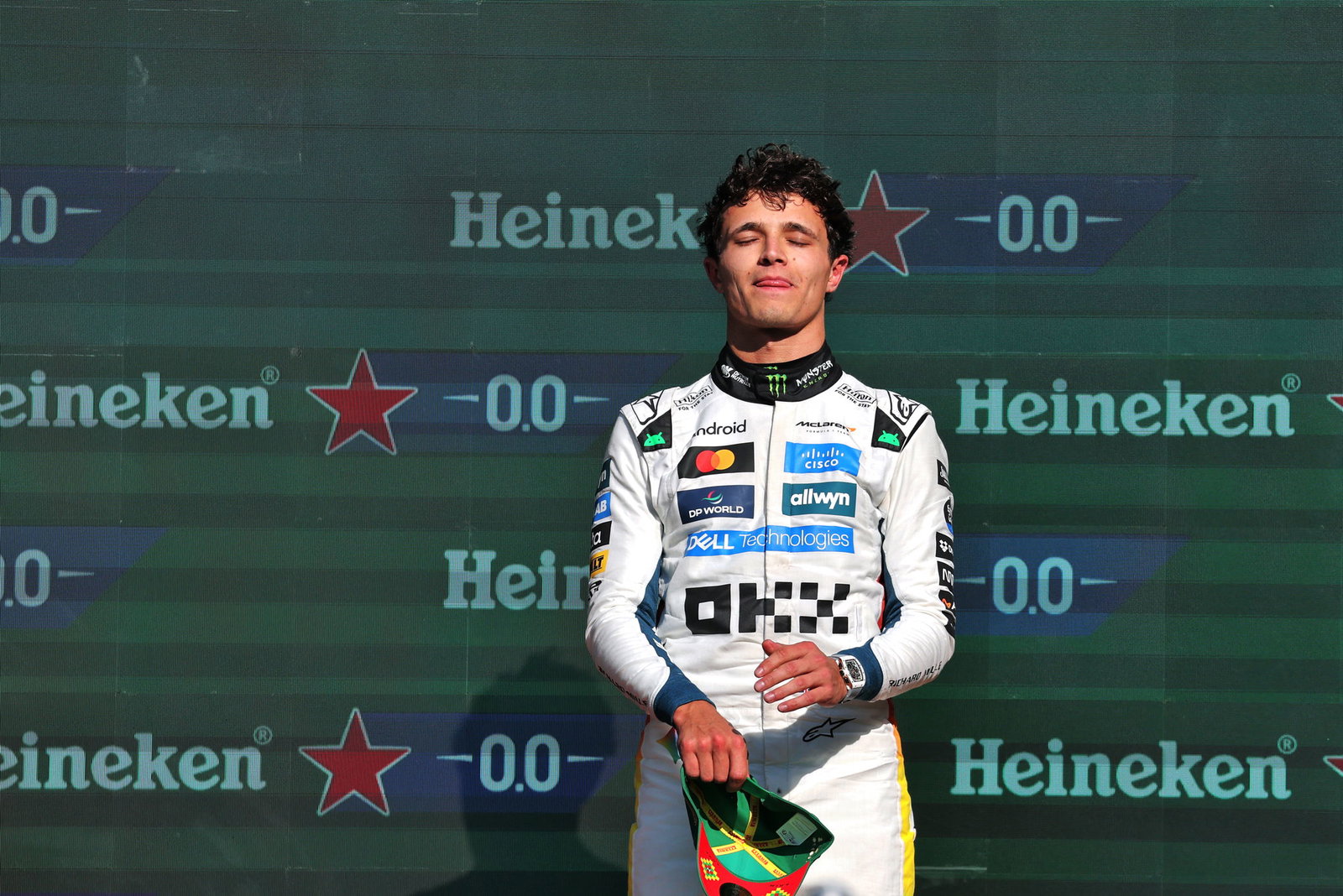 Norris was booed on the podium