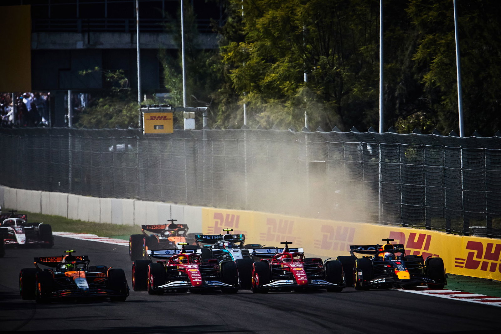 The start of the Mexico City GP was controversial 