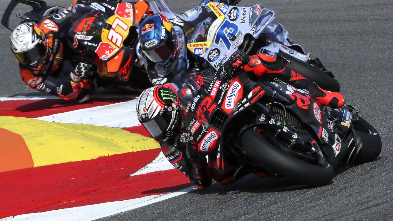 Marco Bezzecchi, Pedro Acosta, Alex Marquez, 2025 Portimao MotoGP