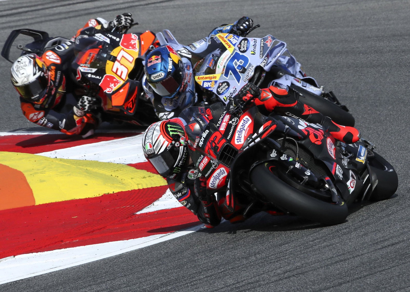 Marco Bezzecchi, Pedro Acosta, Alex Marquez, 2025 Portimao MotoGP
