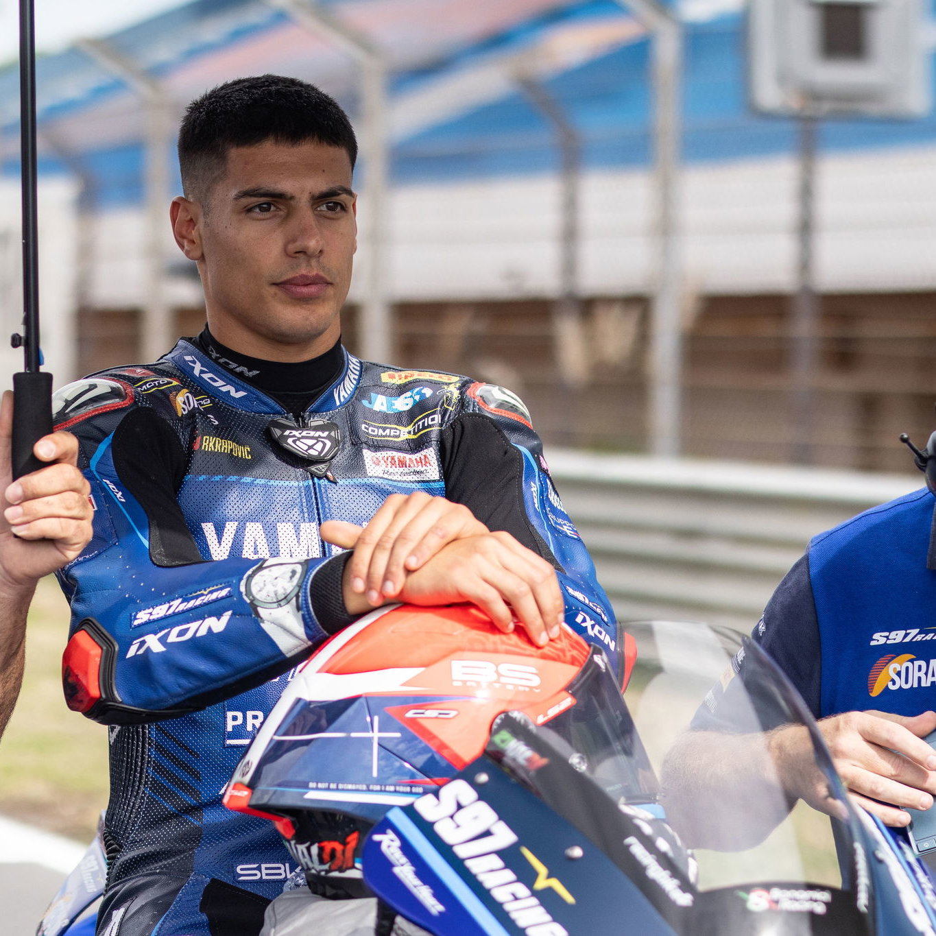 Michael Ruben Rinaldi, 2025 Estoril WorldSBK, grid. Credit: Gold and Goose.