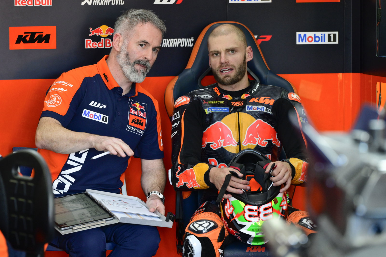 Phil Marron, Brad Binder, KTM, 2025 Valencia MotoGP test