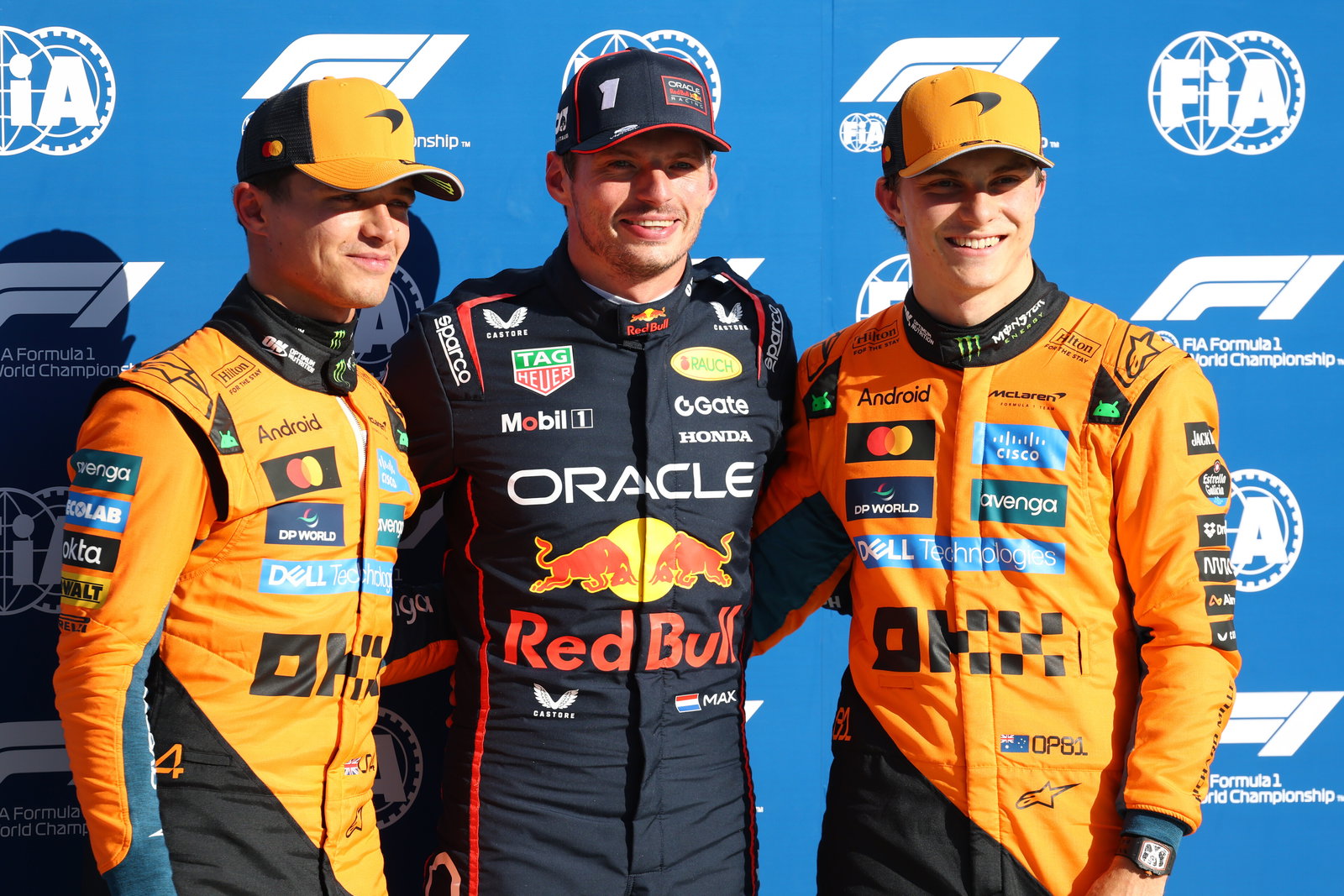 Verstappen is applying pressure to the McLaren duo 