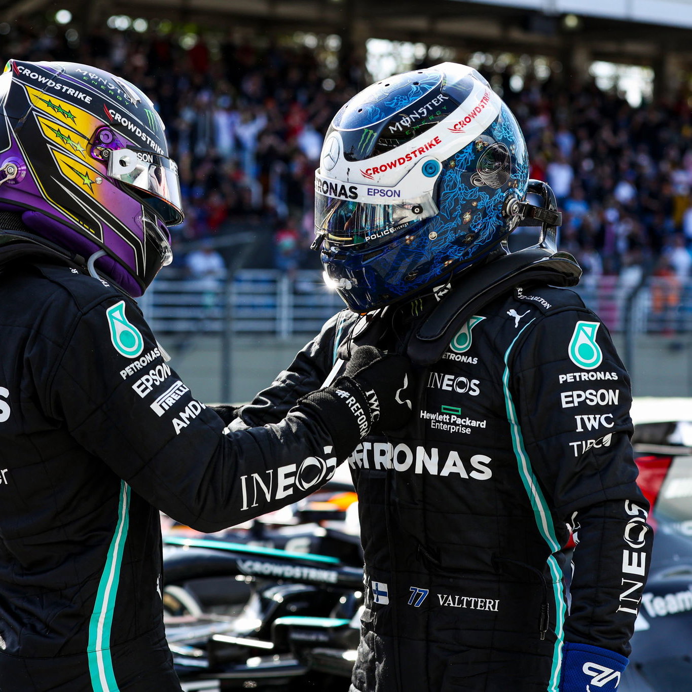 Lewis Hamilton and Valtteri Bottas 