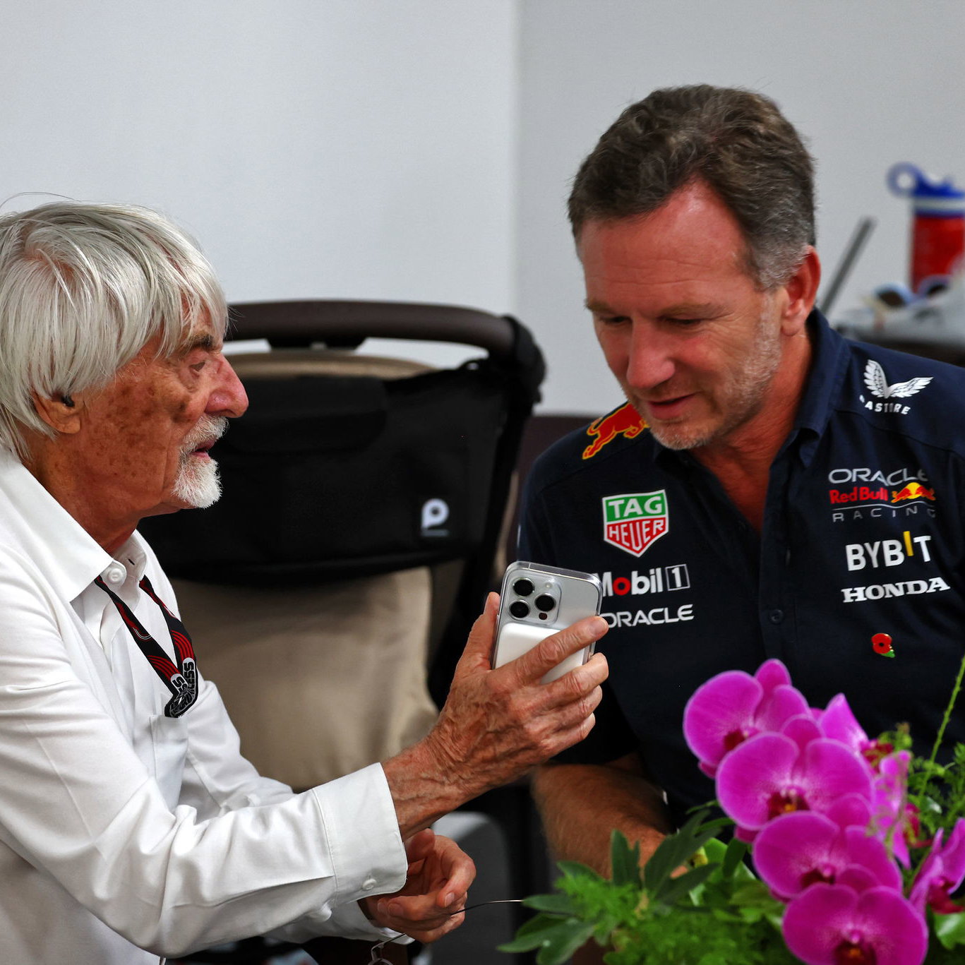 Bernie Ecclestone and Christian Horner 