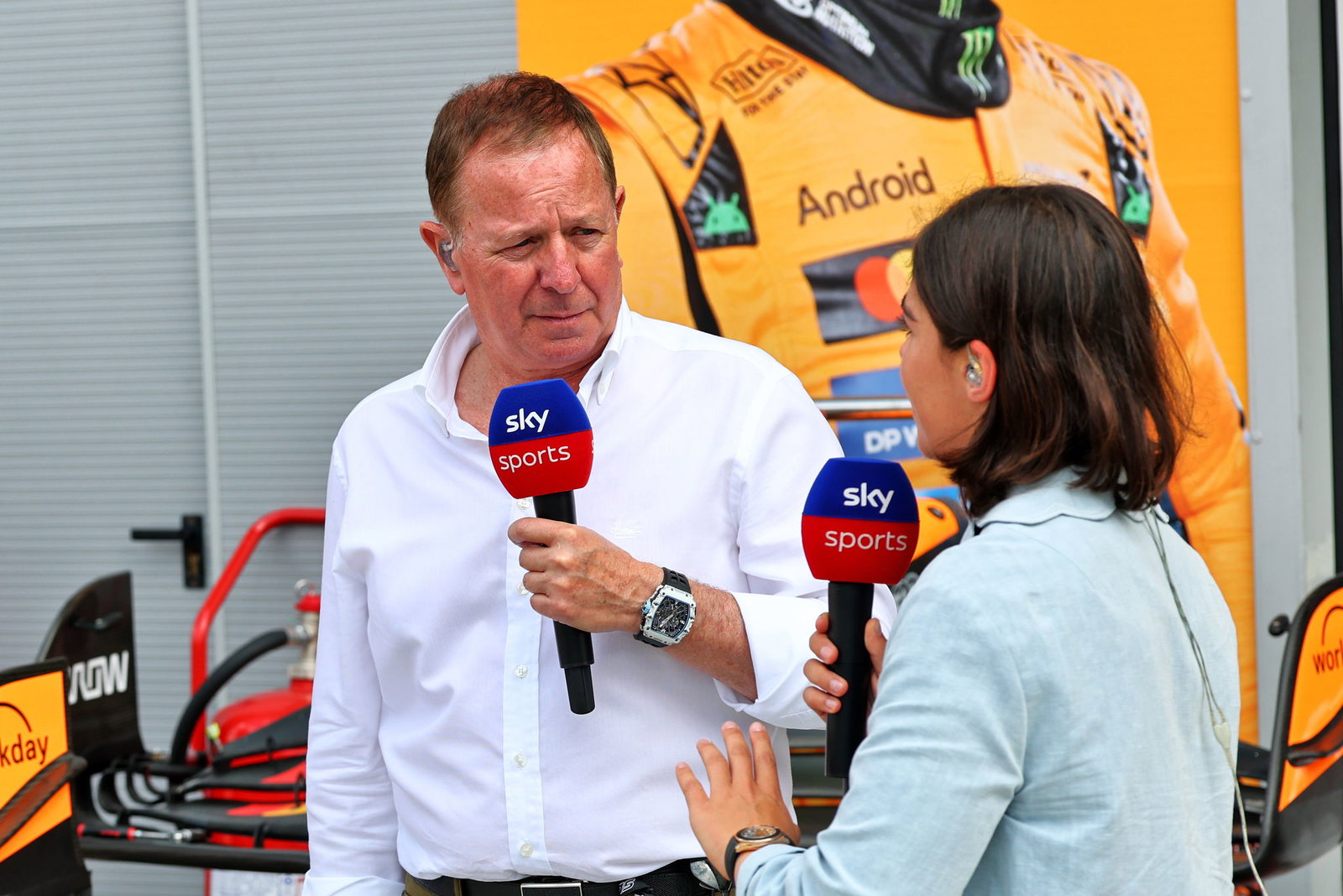 Martin Brundle and Jamie Chadwick 