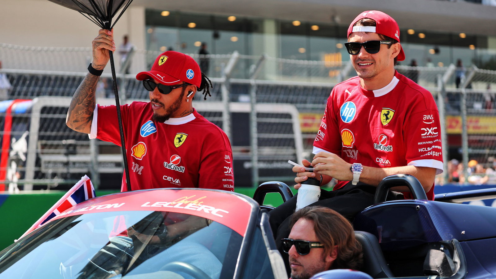Lewis Hamilton and Charles Leclerc