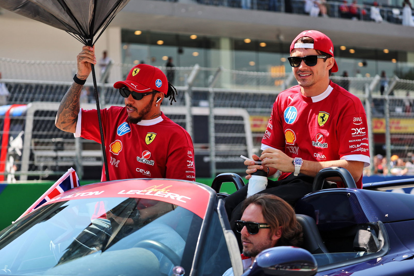 Lewis Hamilton and Charles Leclerc
