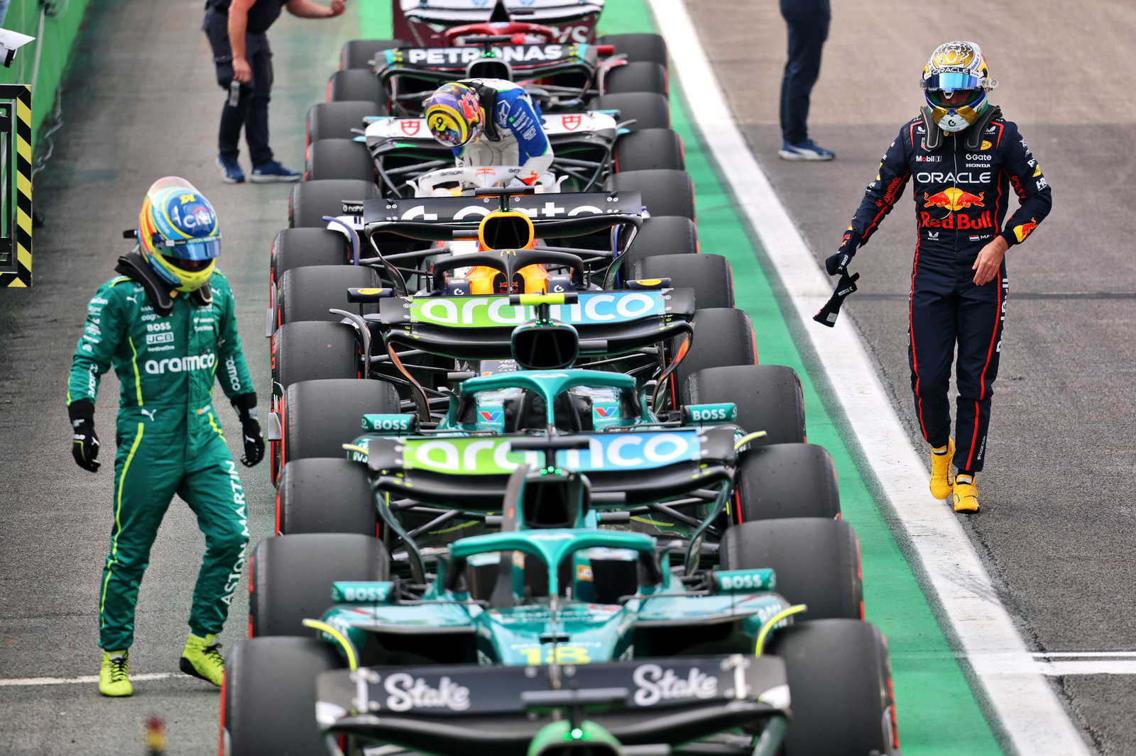 Alonso and Verstappen were fifth and sixth 