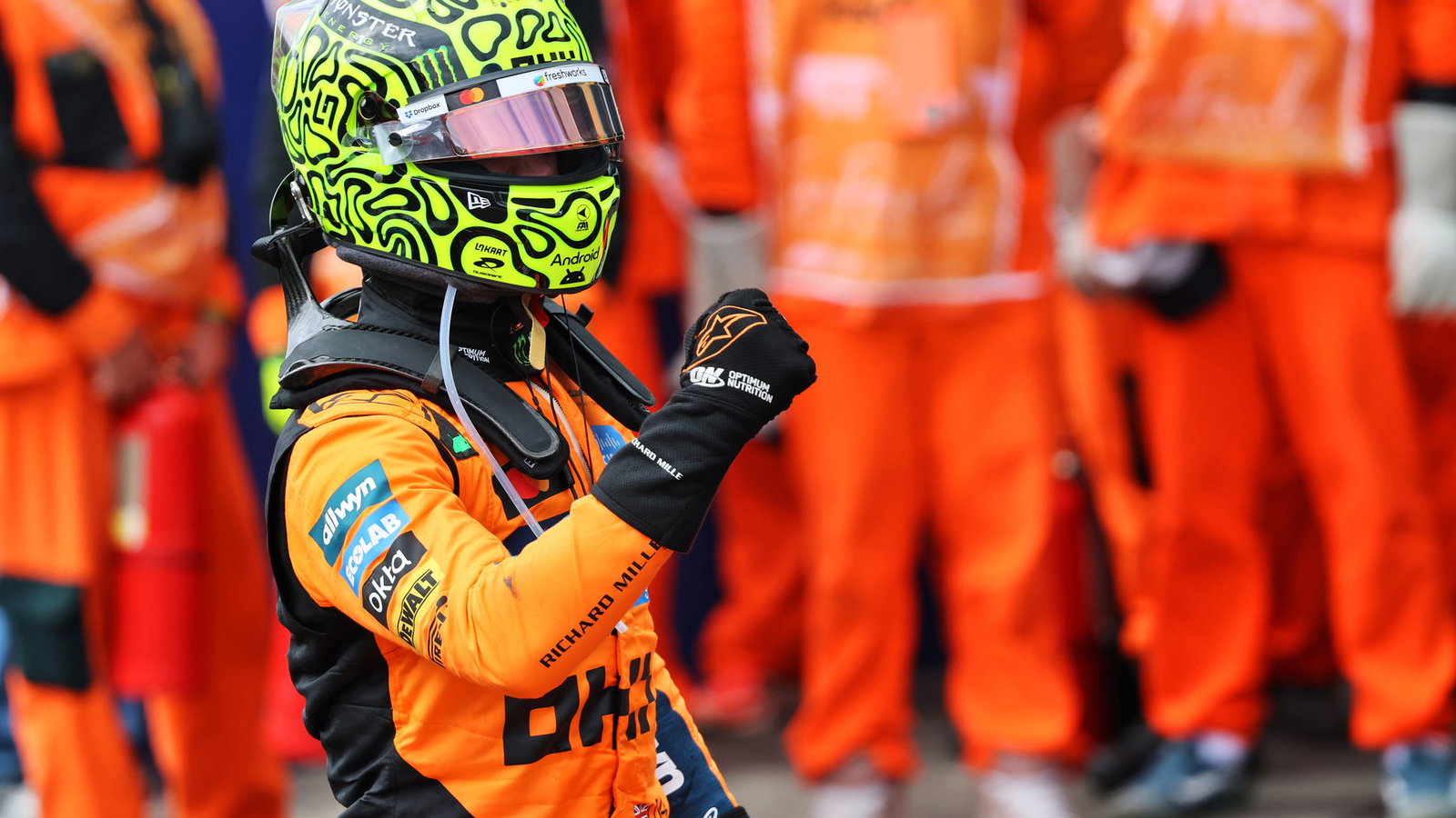 Norris celebrates his seventh win of 2025