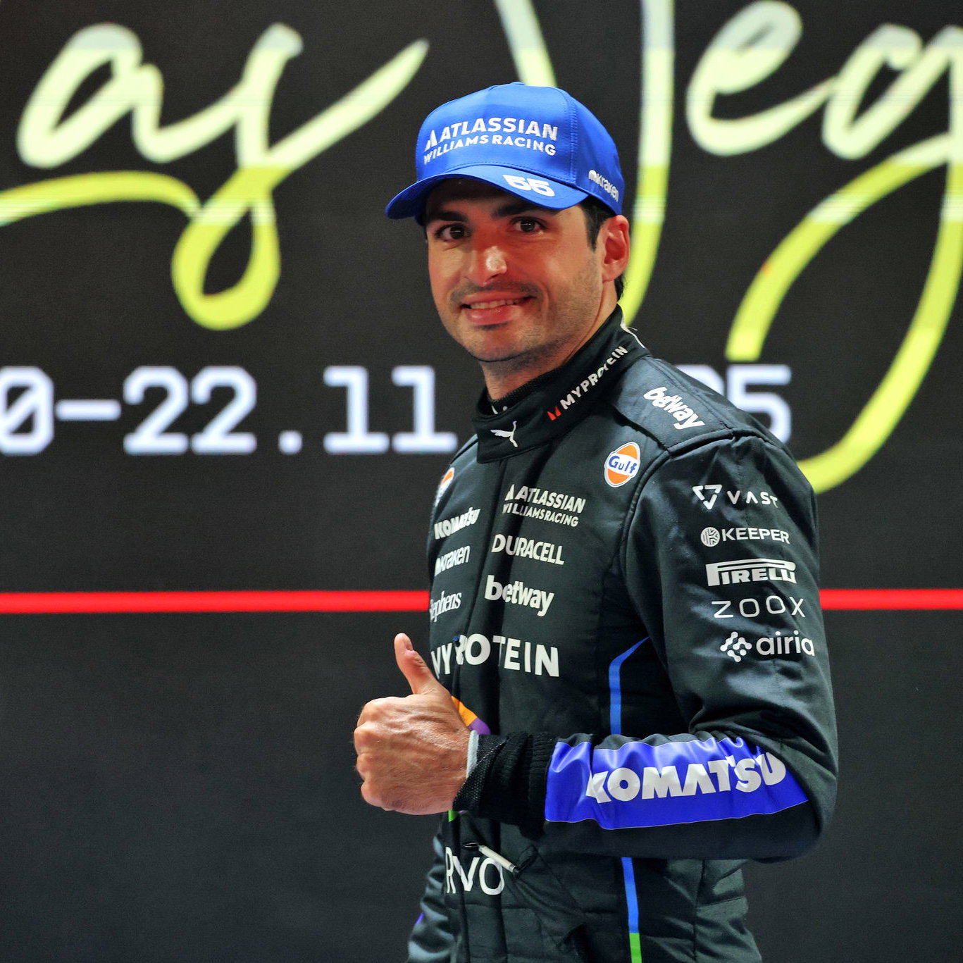 Sainz qualified a brilliant third in Las Vegas 