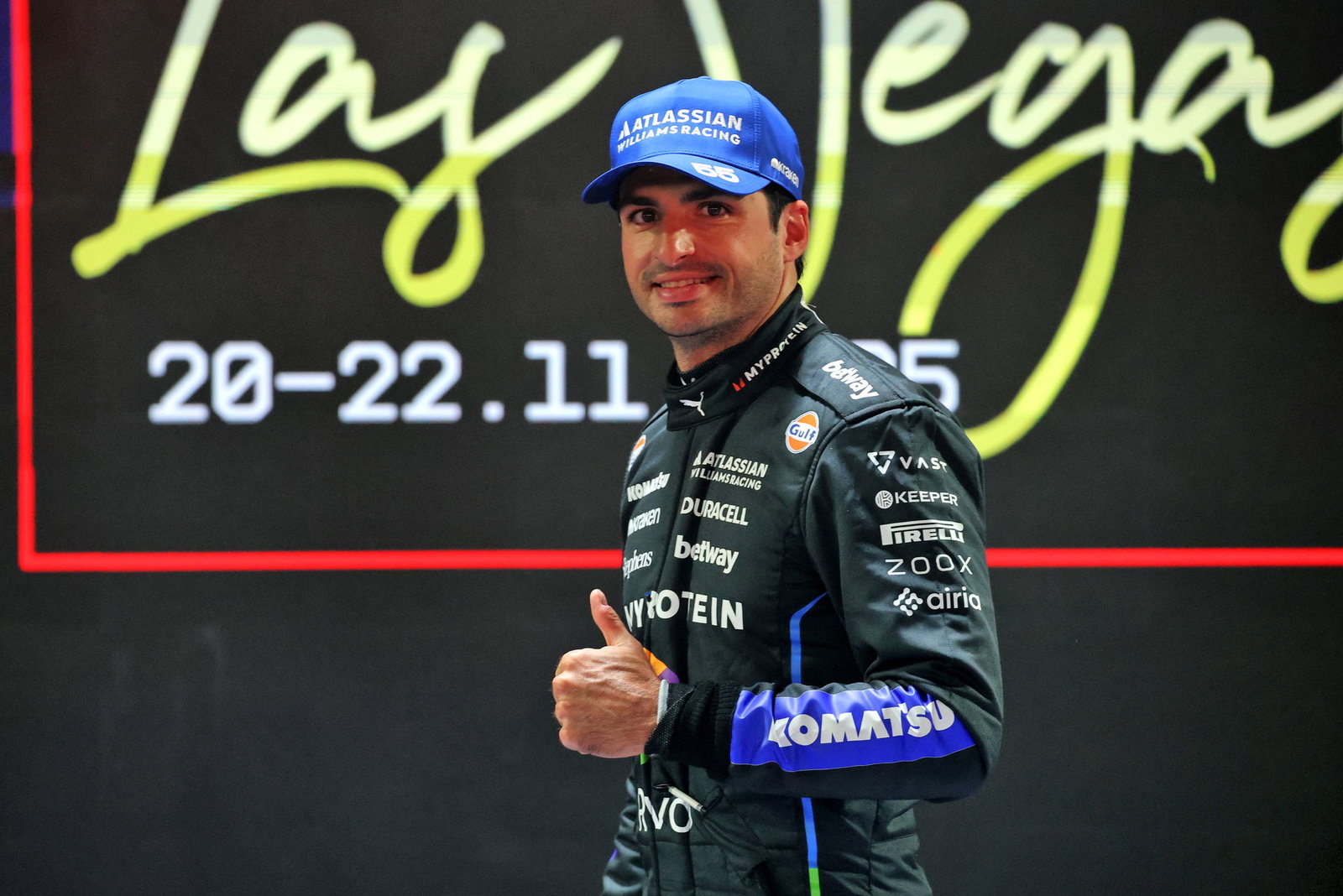 Sainz qualified a brilliant third in Las Vegas 
