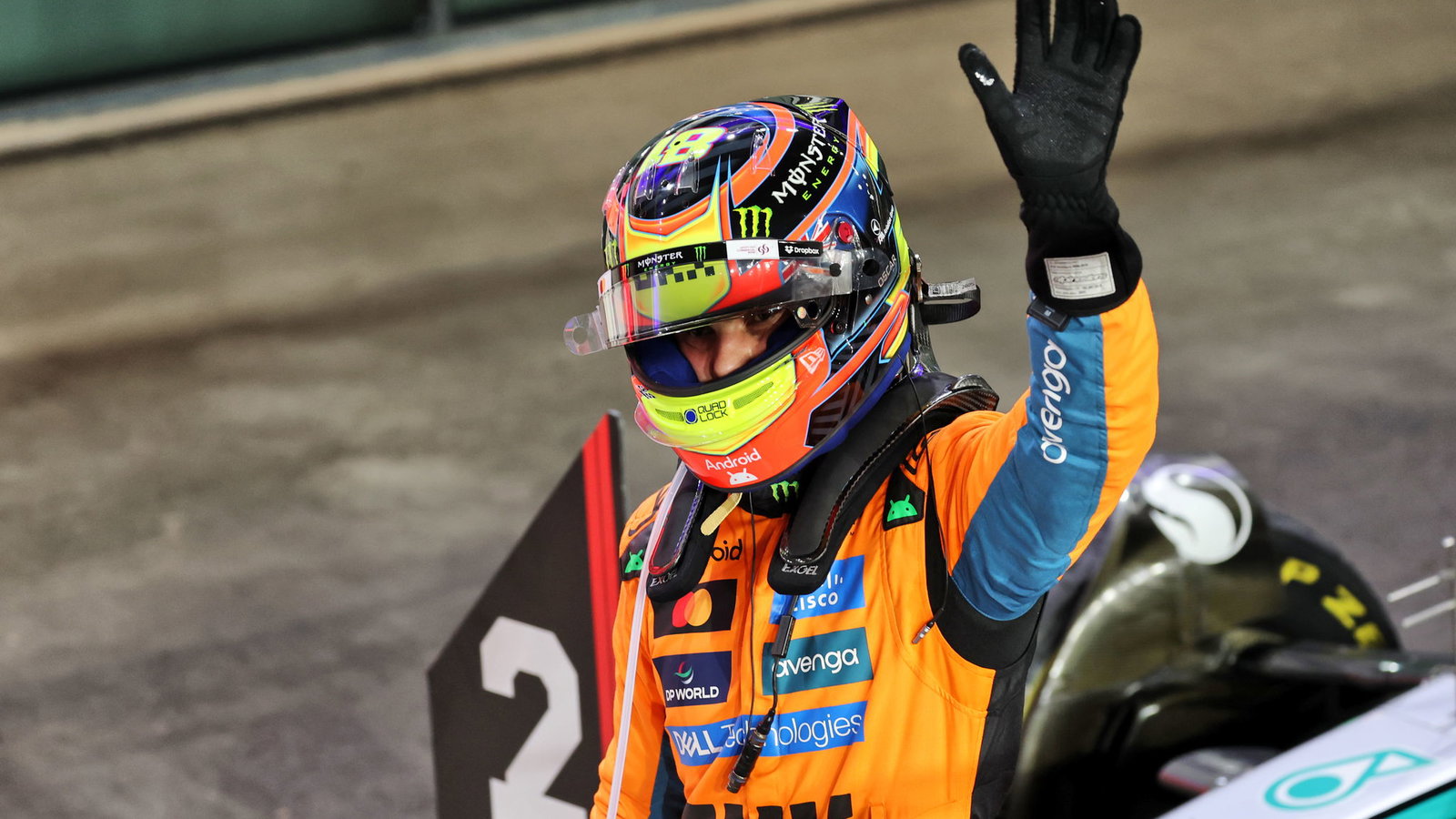 Piastri celebrates his win