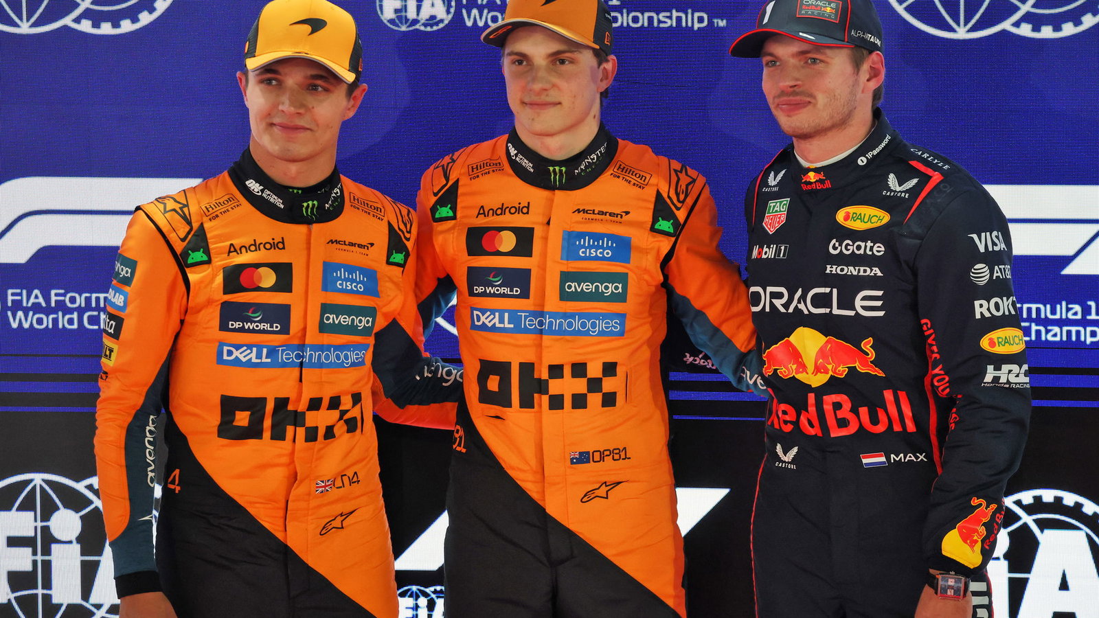 The front three of the grid is made up of the top three in the championship