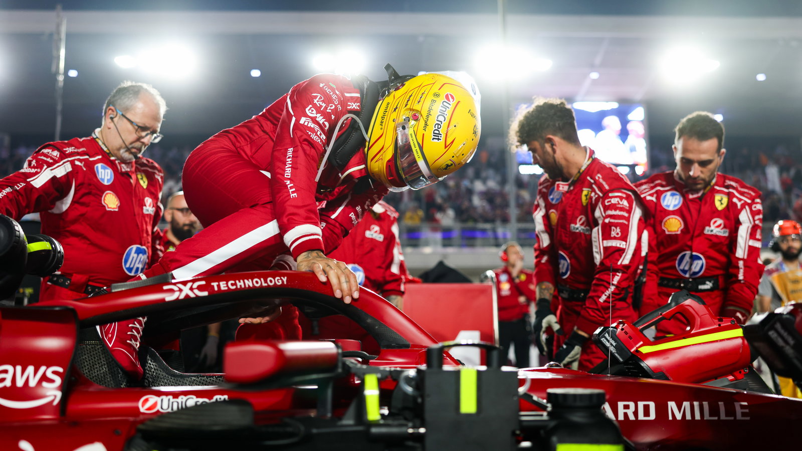 Hamilton has had a torrid first season with Ferrari