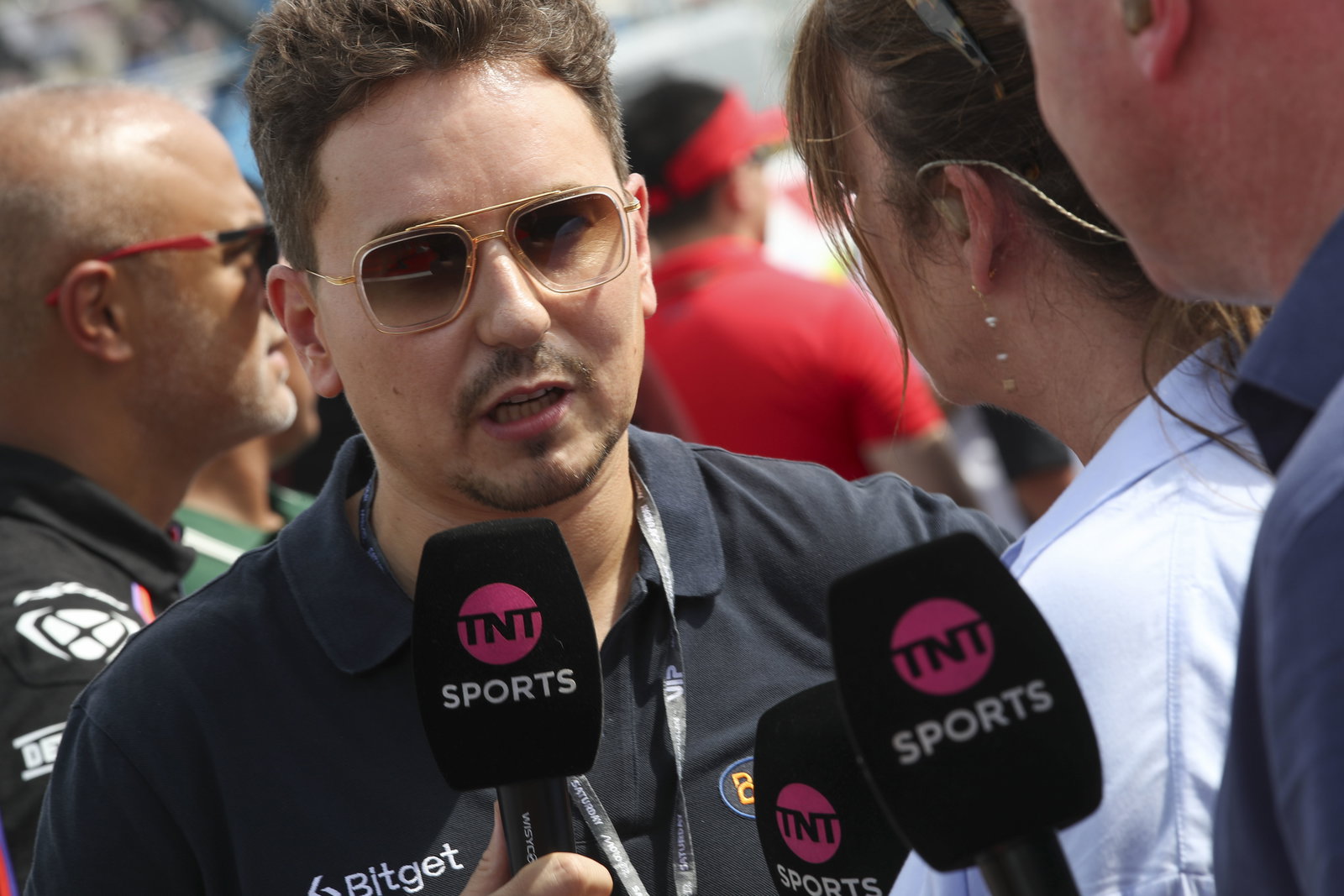Jorge Lorenzo speaks to TNT Sports, 2025 MotoGP Indonesian Grand Prix. Credit: Gold and Goose.