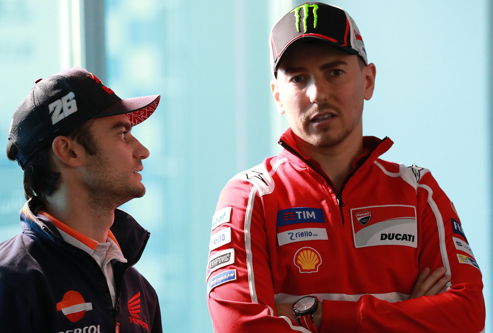 Dani Pedrosa, Jorge Lorenzo, 2017. Credit: Gold and Goose.
