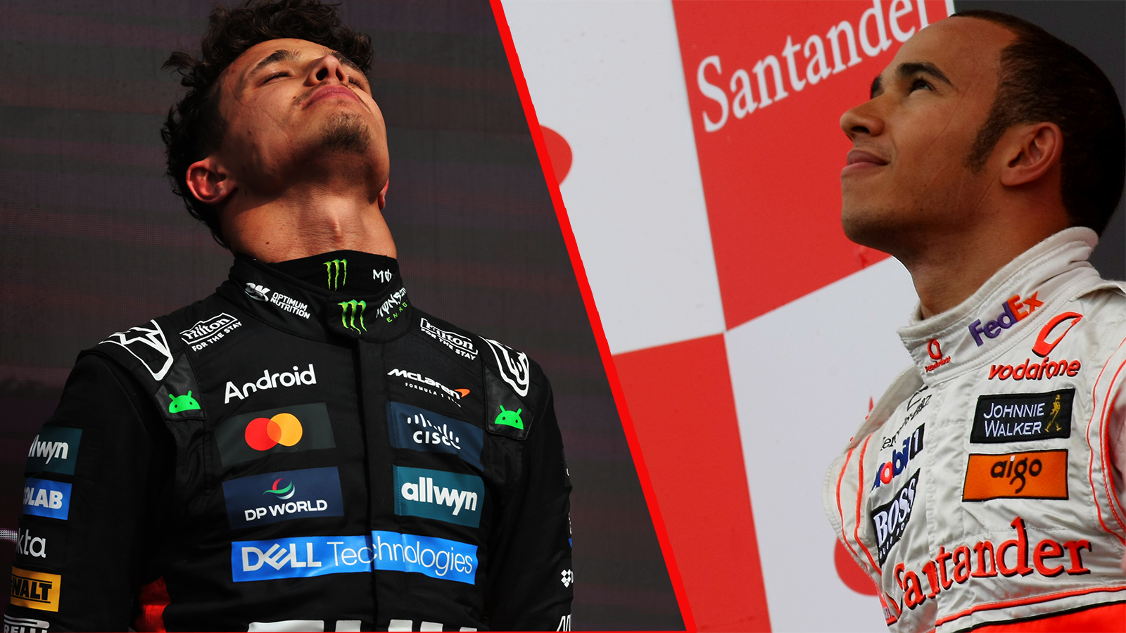 Norris and Hamilton both won their first F1 world titles with McLaren