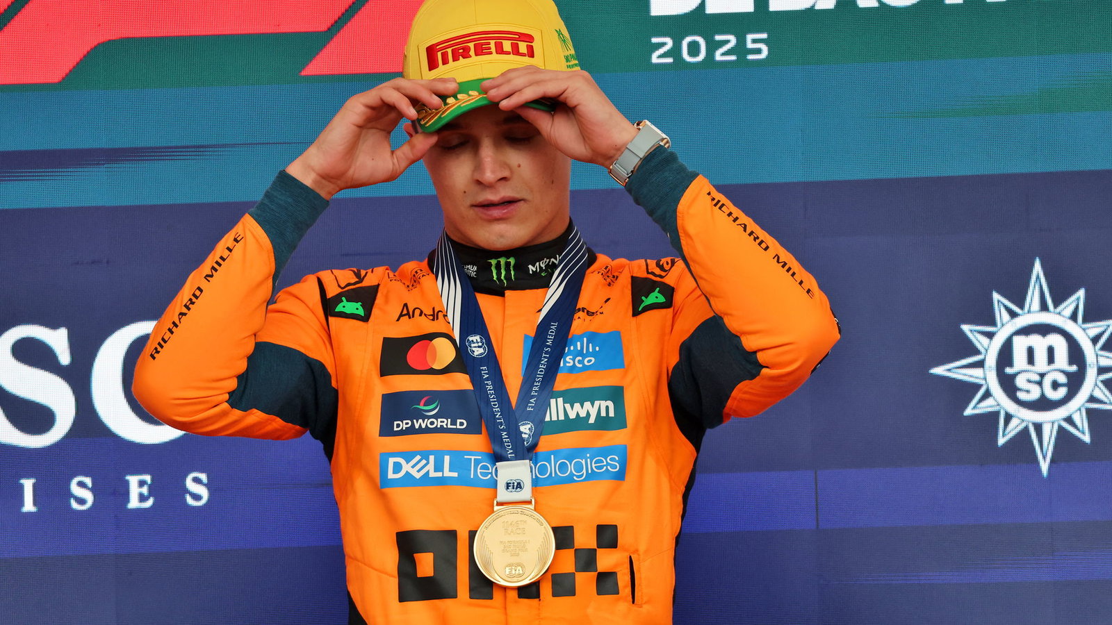 Norris was booed on the podium in Mexico and Brazil