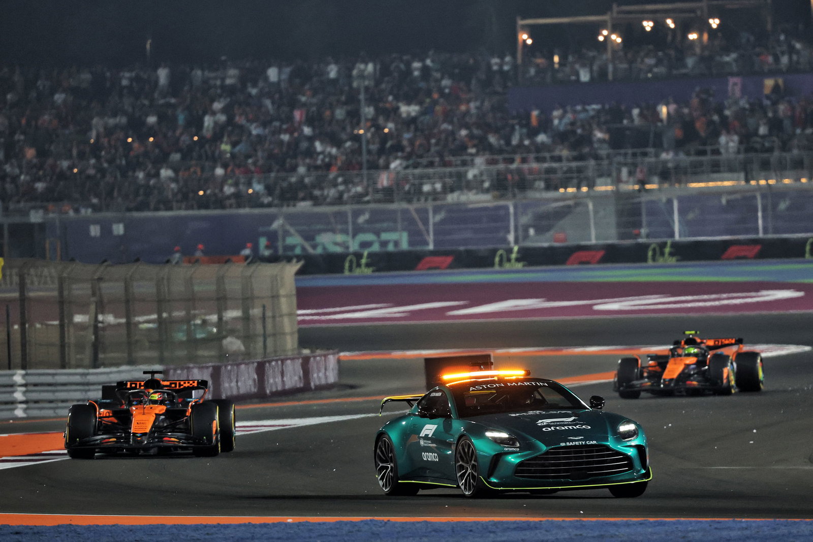 Piastri and Norris were the only drivers not to pit 