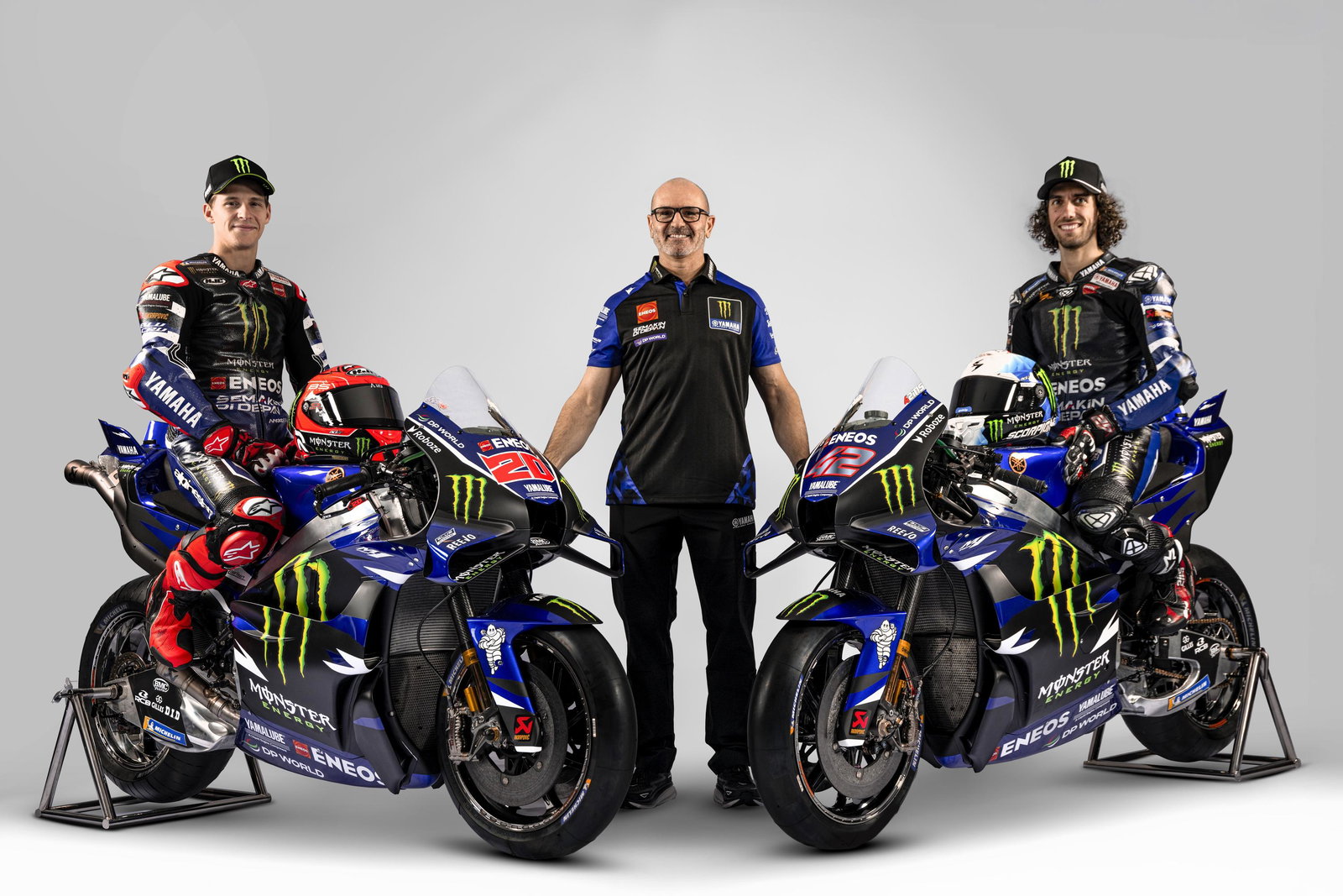 Quartararo, Meregalli, Rins, 2026 Yamaha MotoGP launch.