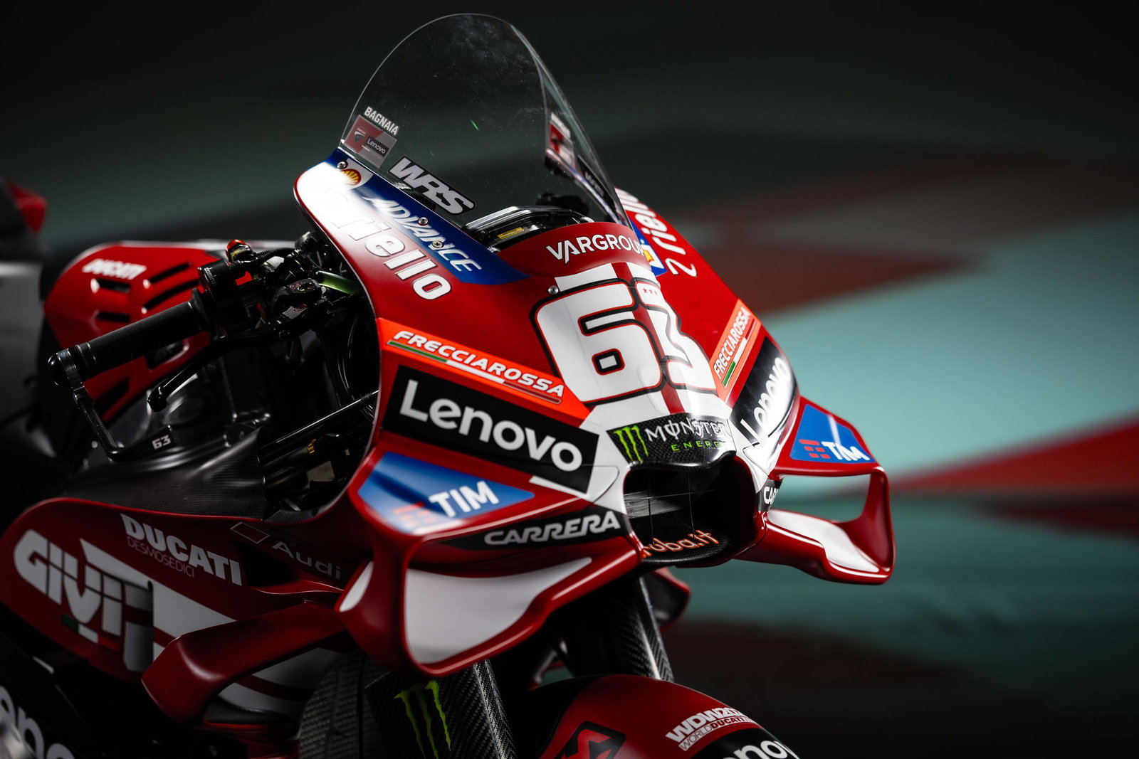 The front of Francesco Bagnaia's Ducati GP26.
