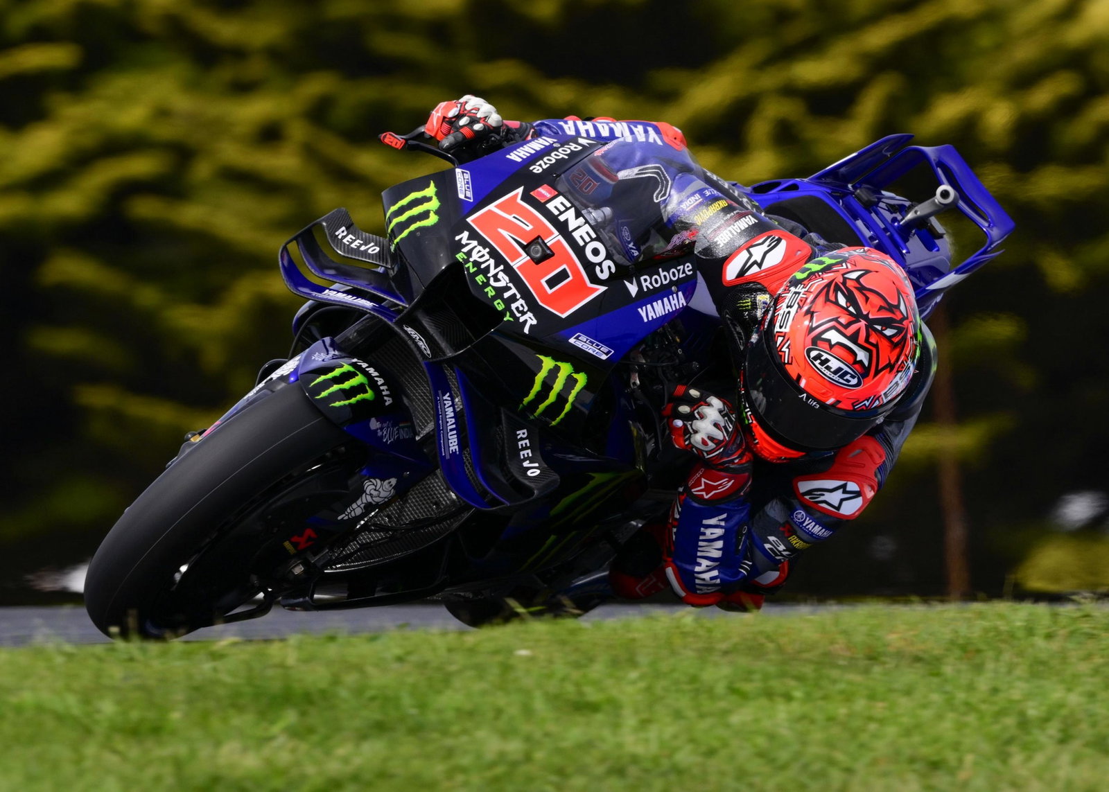 Fabio Quartararo on his way to a surprise pole position at Phillip Island.