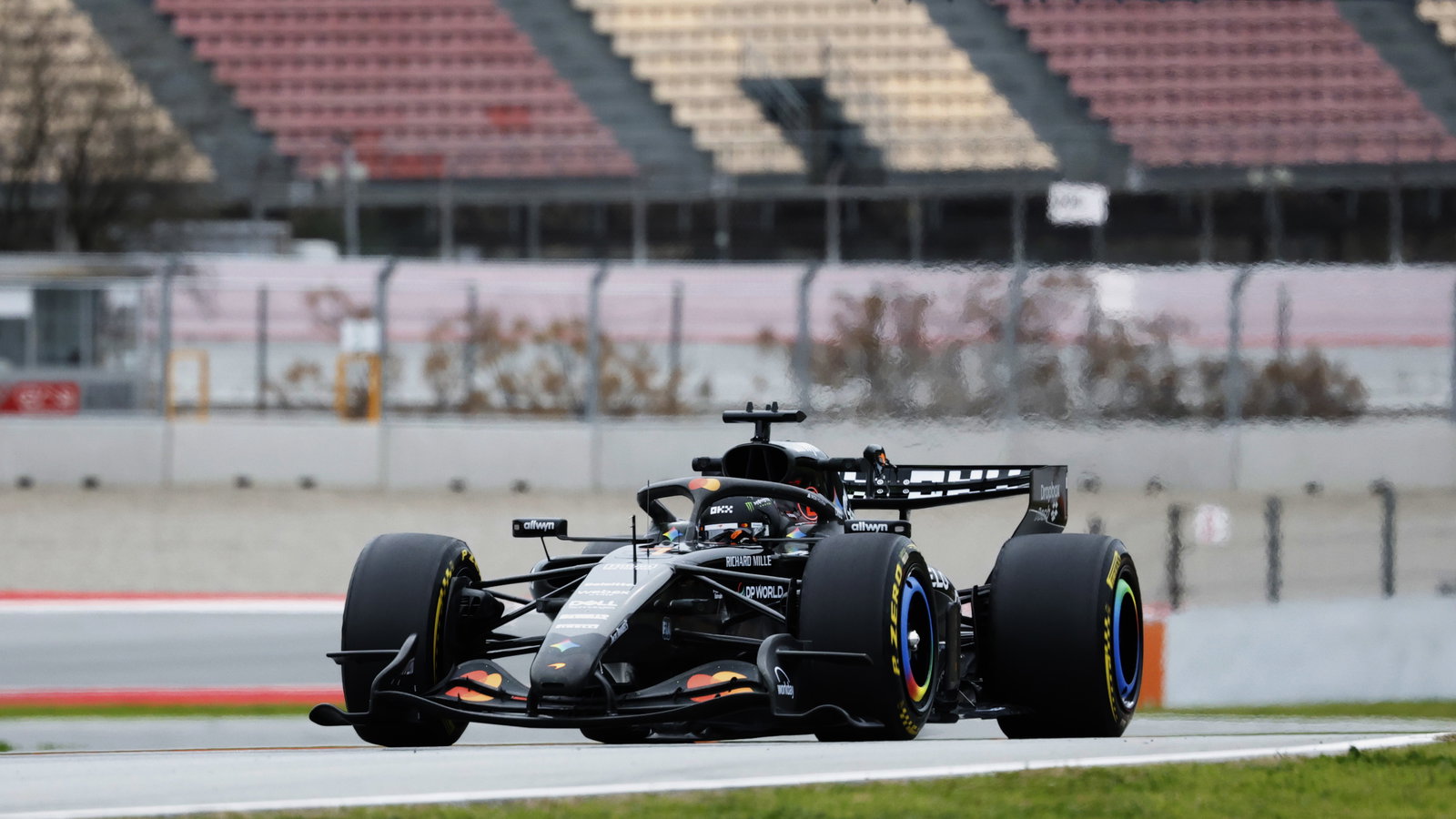 Norris sported the number 1 on his car