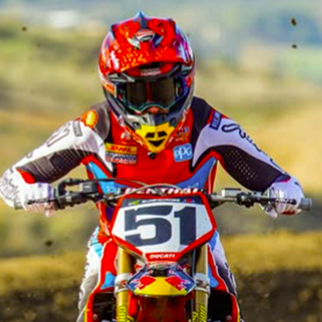 Justin Barcia, Troy Lee Designs Ducati team launch 2026. Credit: Instagram/Justin Barcia.