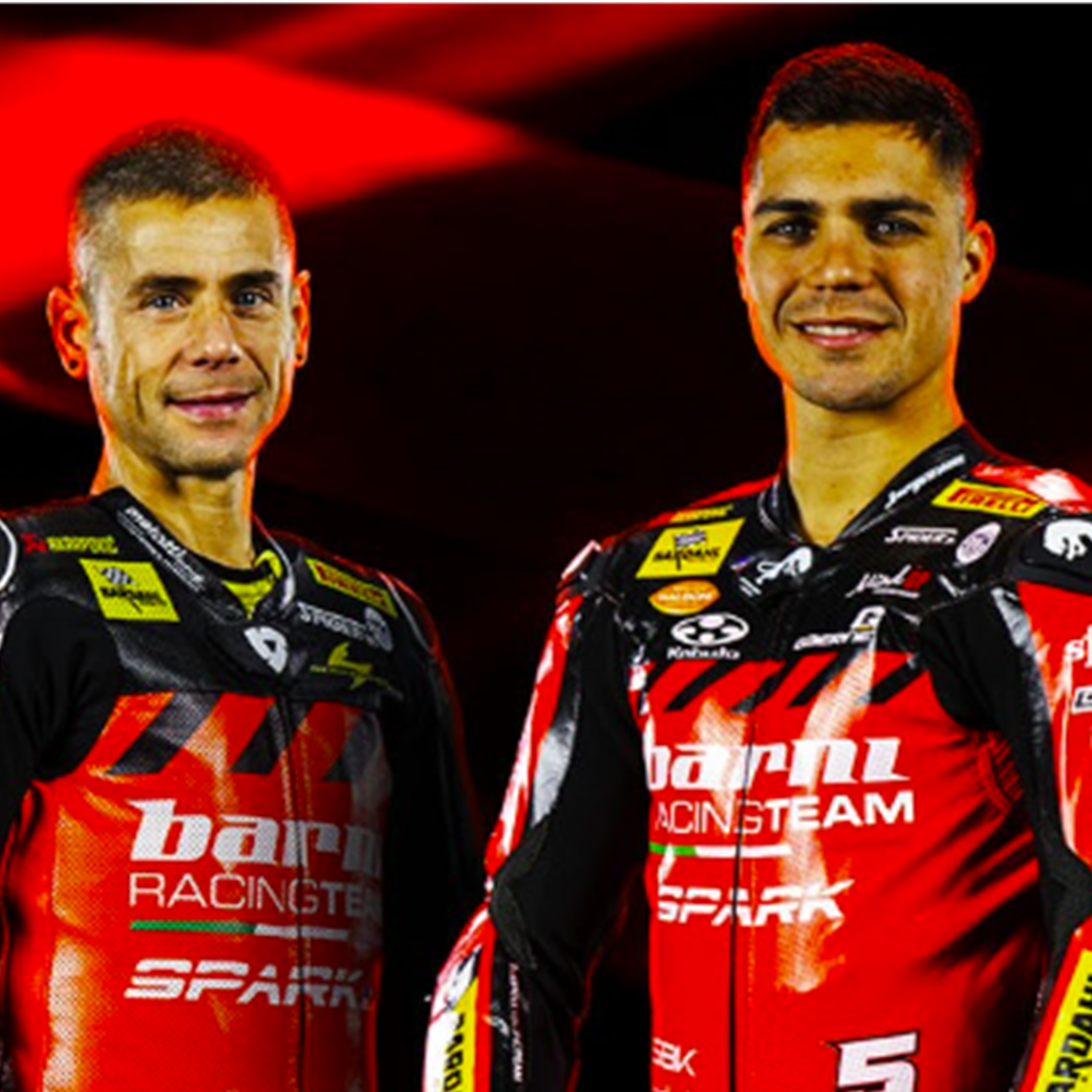Alvaro Bautista, Yari Montella, 2026 Barni Ducati team launch. Credit: Facebook/Barni Racing.