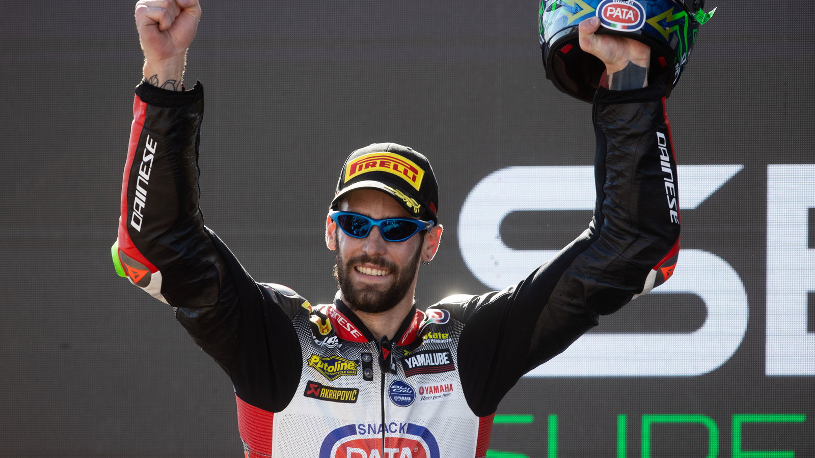 Stefano Manzi, 2025 Spanish WorldSBK, WorldSSP podium. Credit: Gold and Goose.