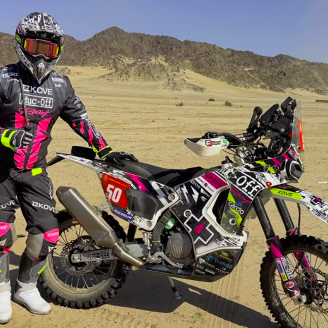 James Hillier with Kove 450 Rally at 2026 Dakar. Credit: Instagram/James Hillier.
