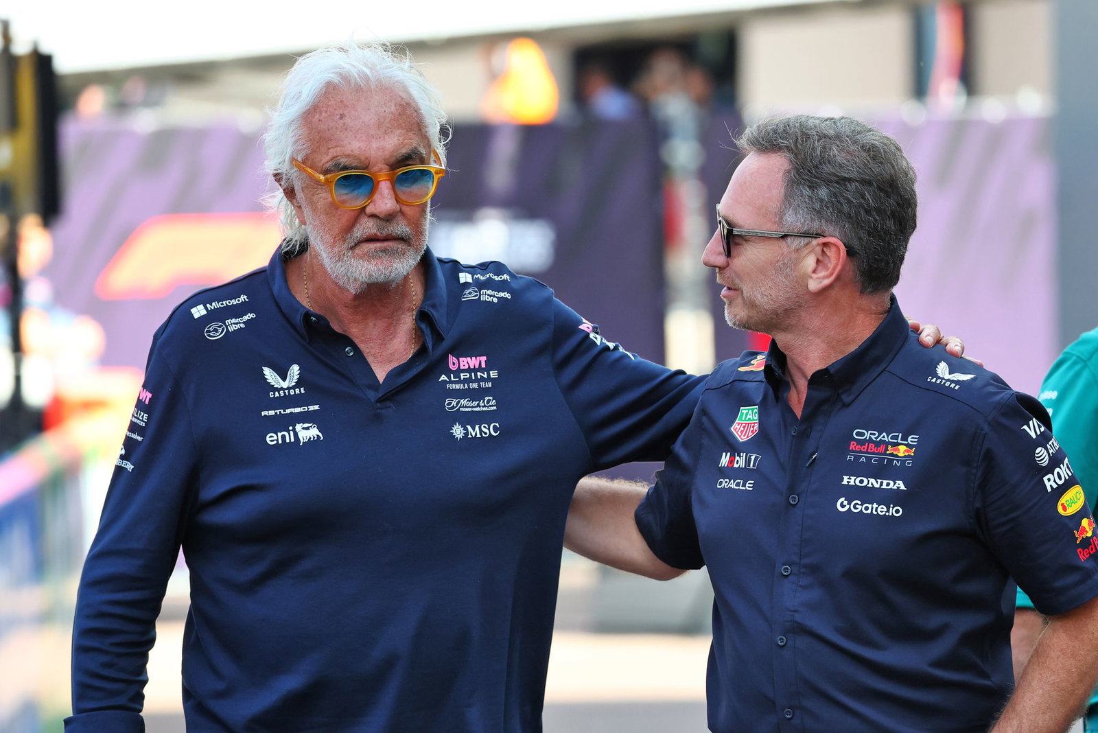 Horner and Briatore at Monaco last year