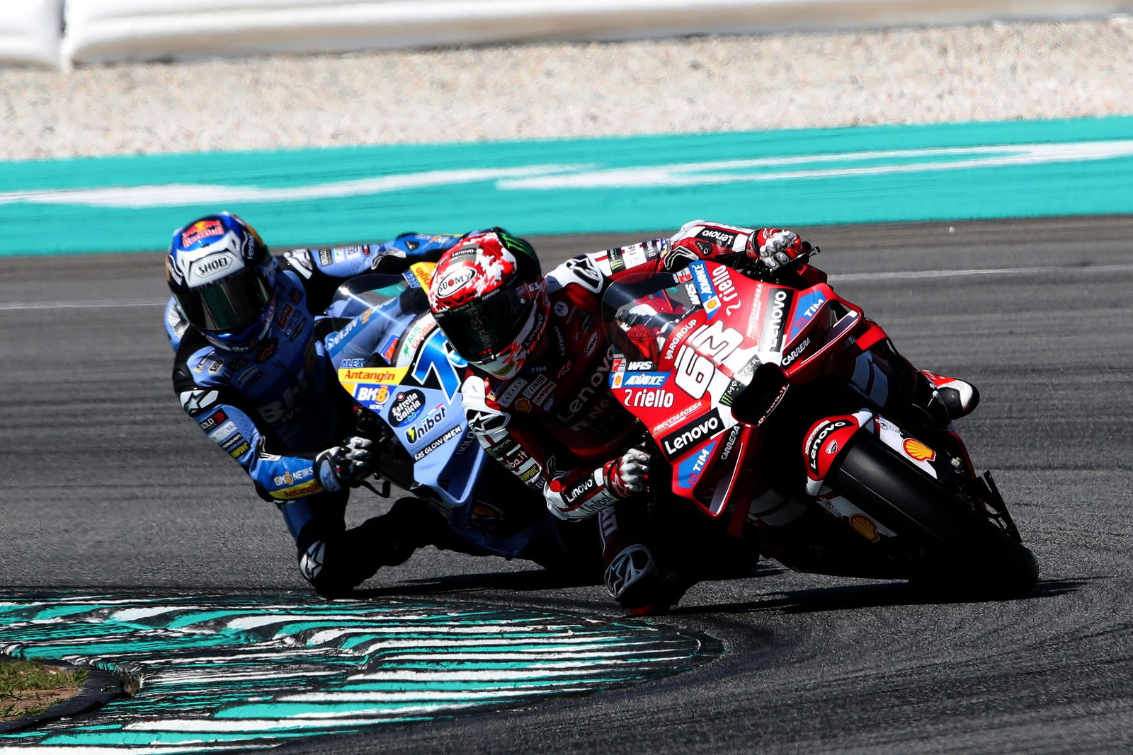 Francesco Bagnaia, Alex Marquez, 2026 Sepang MotoGP Test (Gold&Goose).